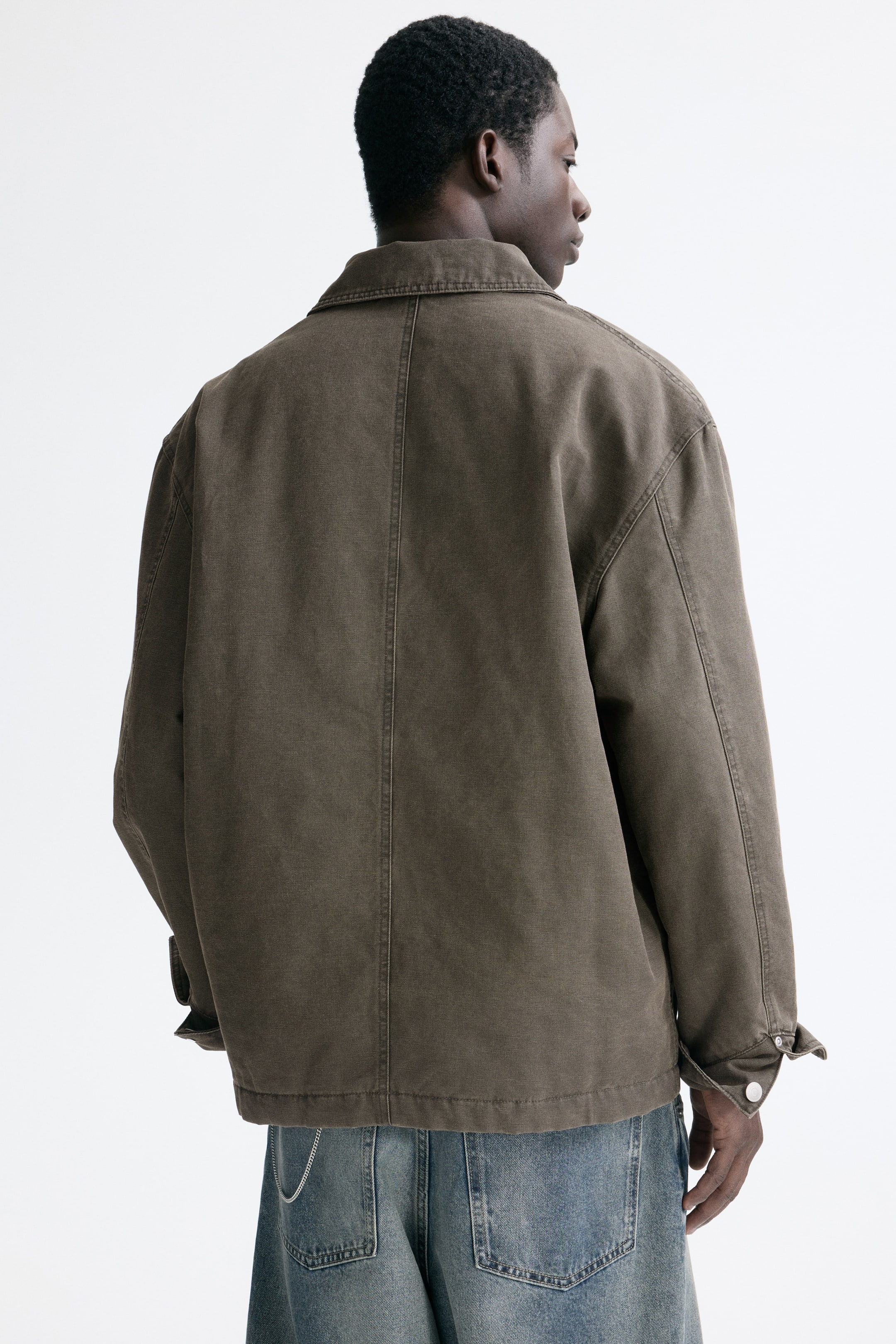 Ampliar la imagen: Chamarra camisa acolchada - Gris oscuro - Men | H&M MX 5