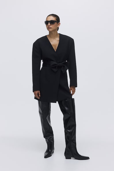 Vestido con moño - Negro - Ladies | H&M MX