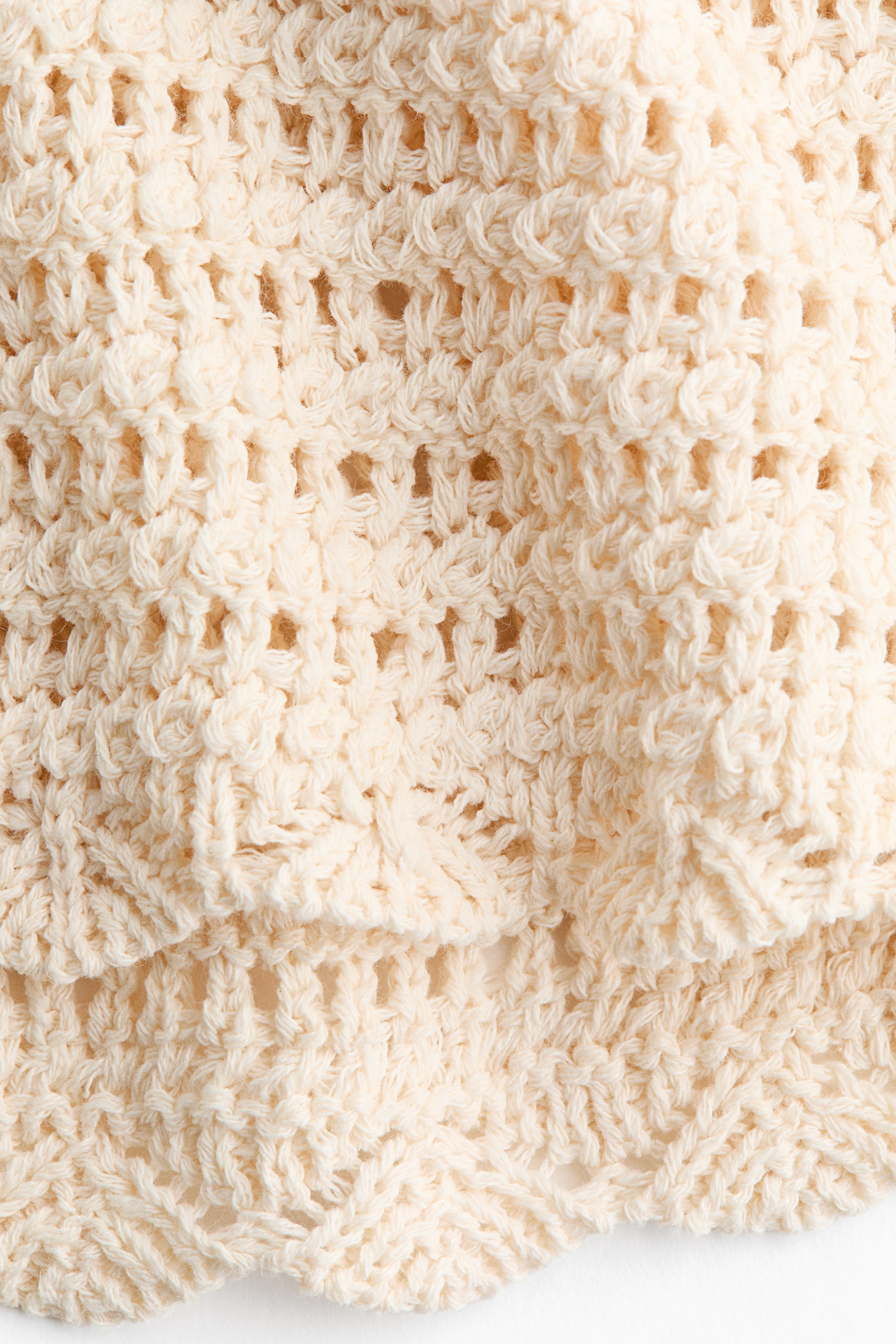 Pointelle-Knit Top with Scarf