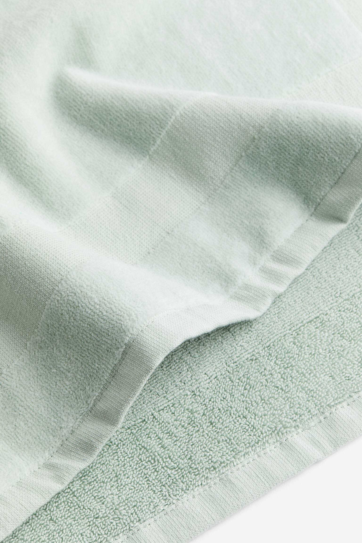 Velour hand towel - Light green/Light beige - 3