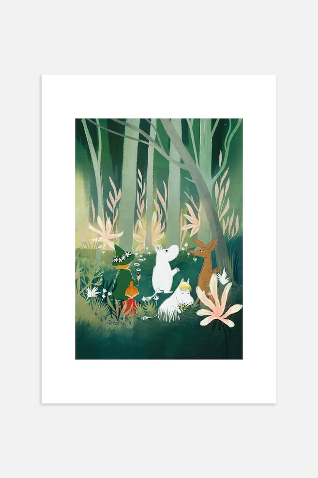 Moomin Friends In The Woods Poster - Marron - 1