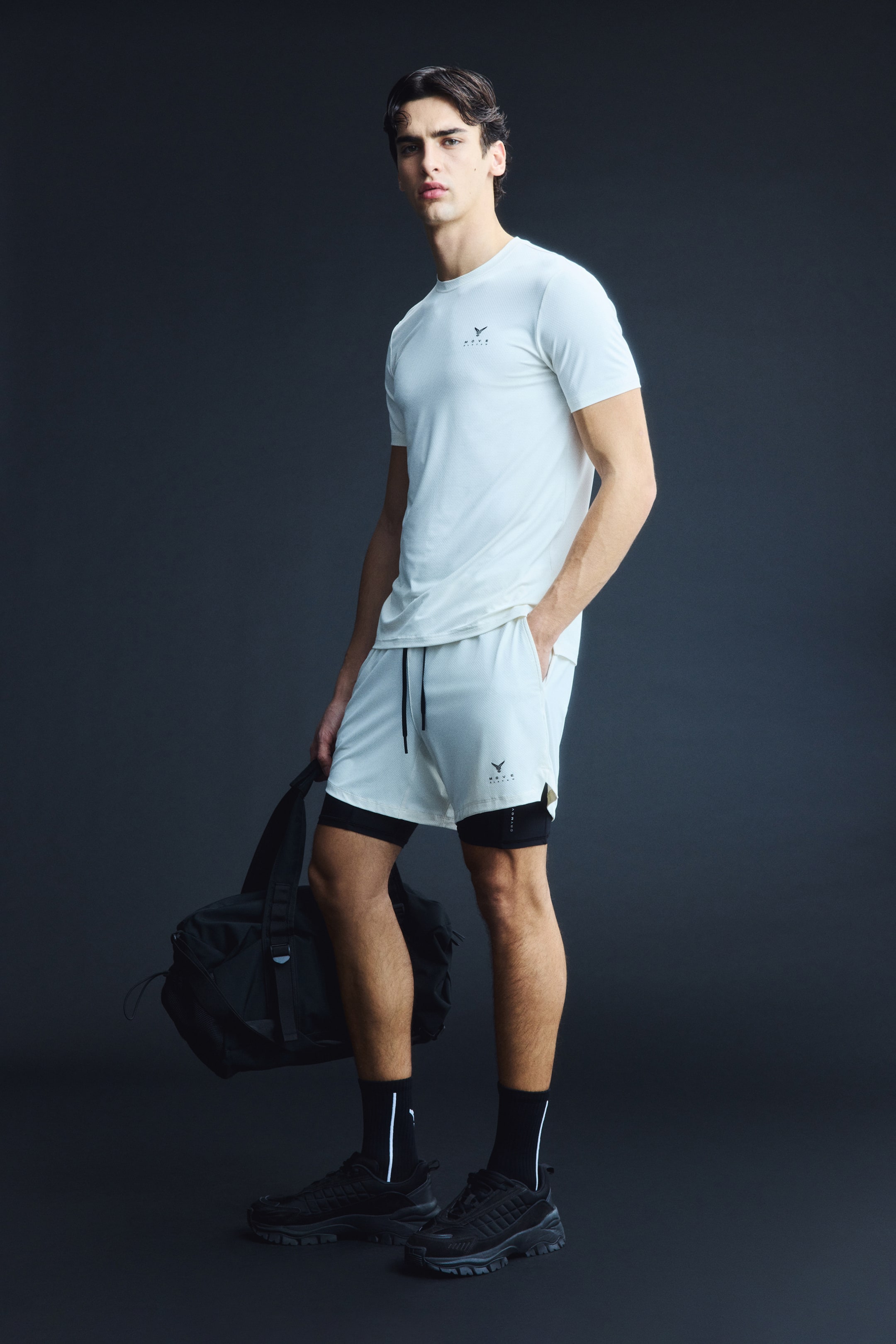 View larger image: Muscle Fit Sports T-shirt with DryMove™ - Cream/Move Zlatan - Men | H&M IN 3