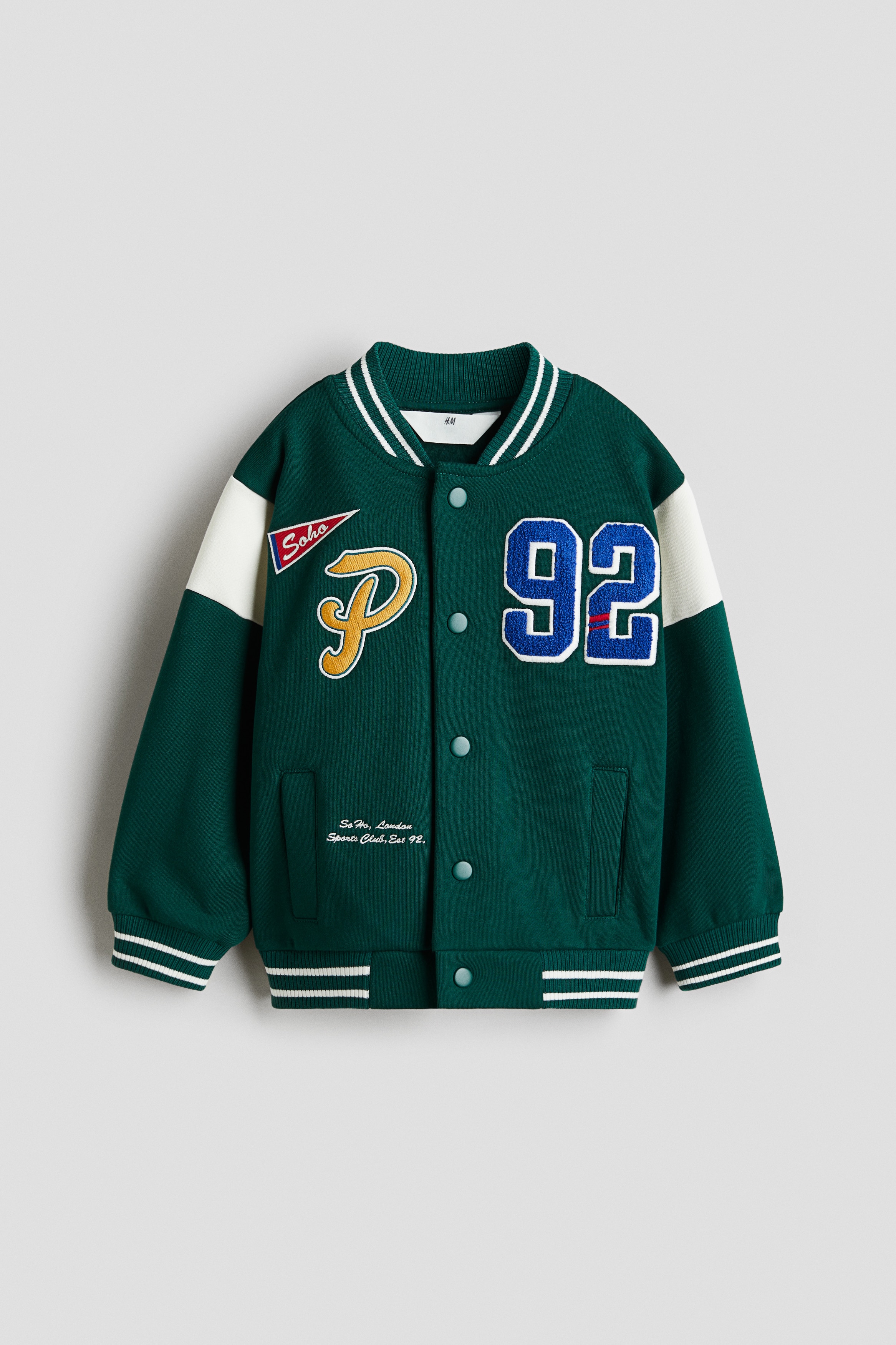 Design Detail Baseball Jacket - Dark green/Sports Club