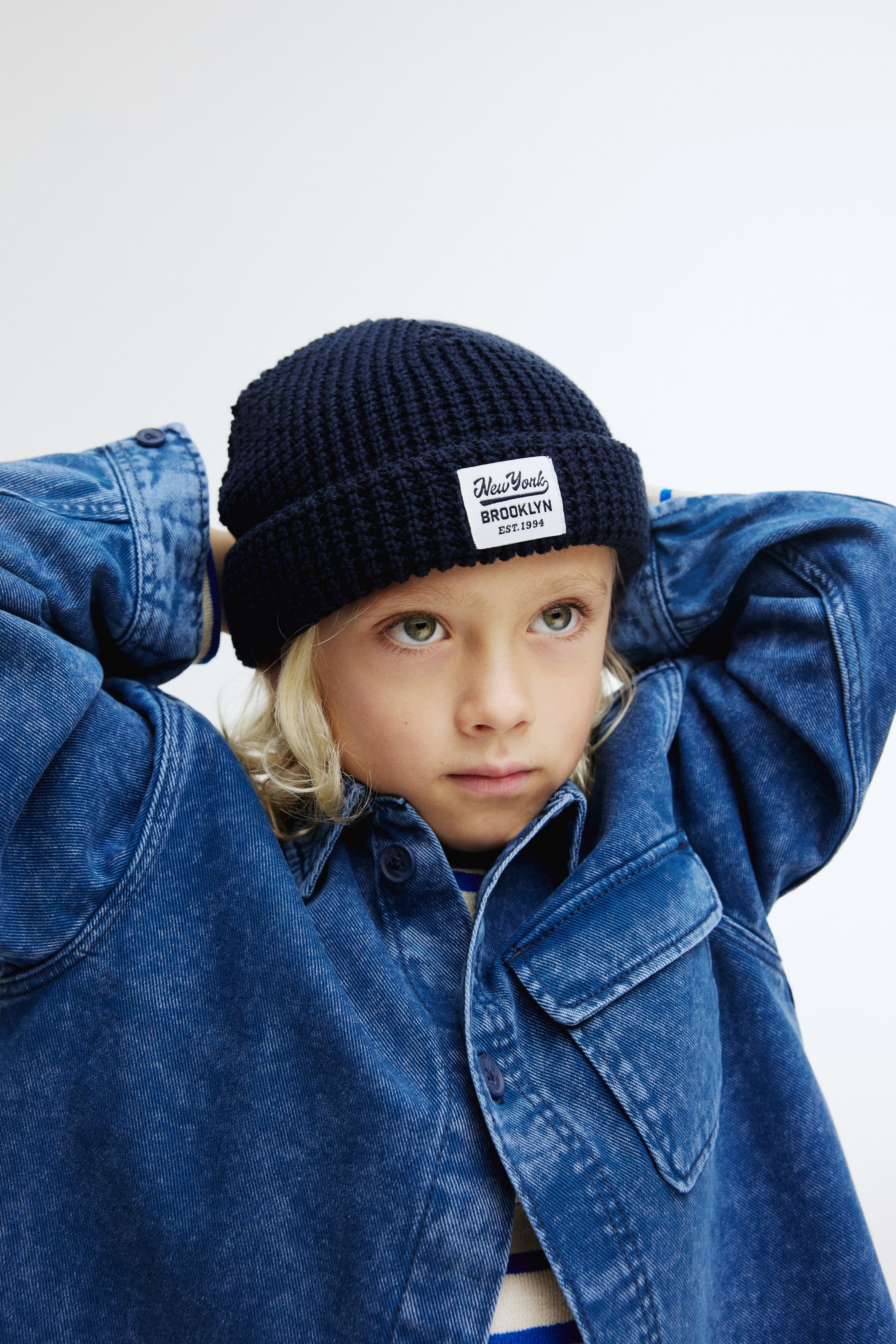 Büyük resmi görüntüle: Pamuklu Kot Overshirt Gömlek - Koyu kot mavisi - ÇOCUK | H&M TR 2