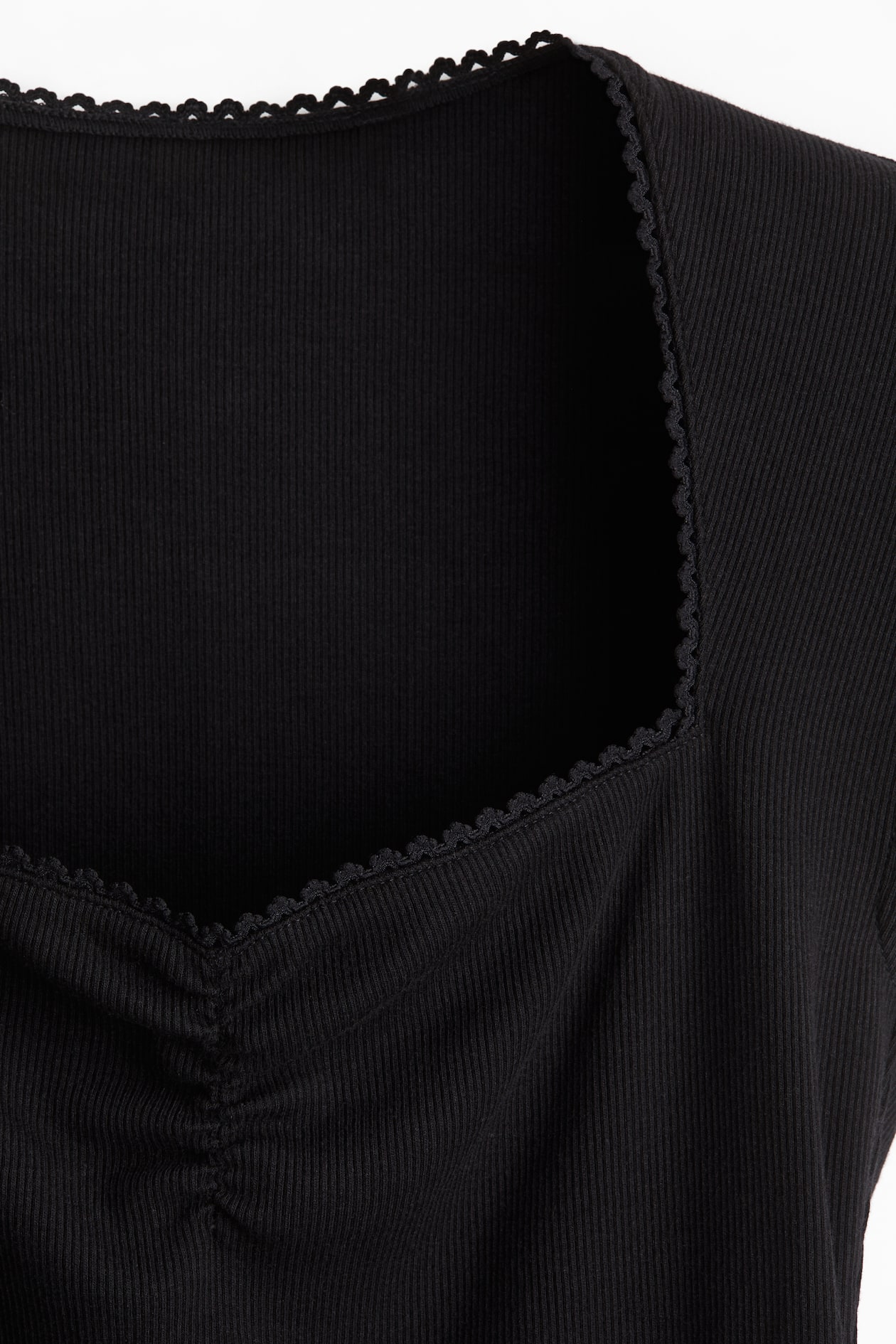 Ribbed Sweetheart-Neck Top - image 2