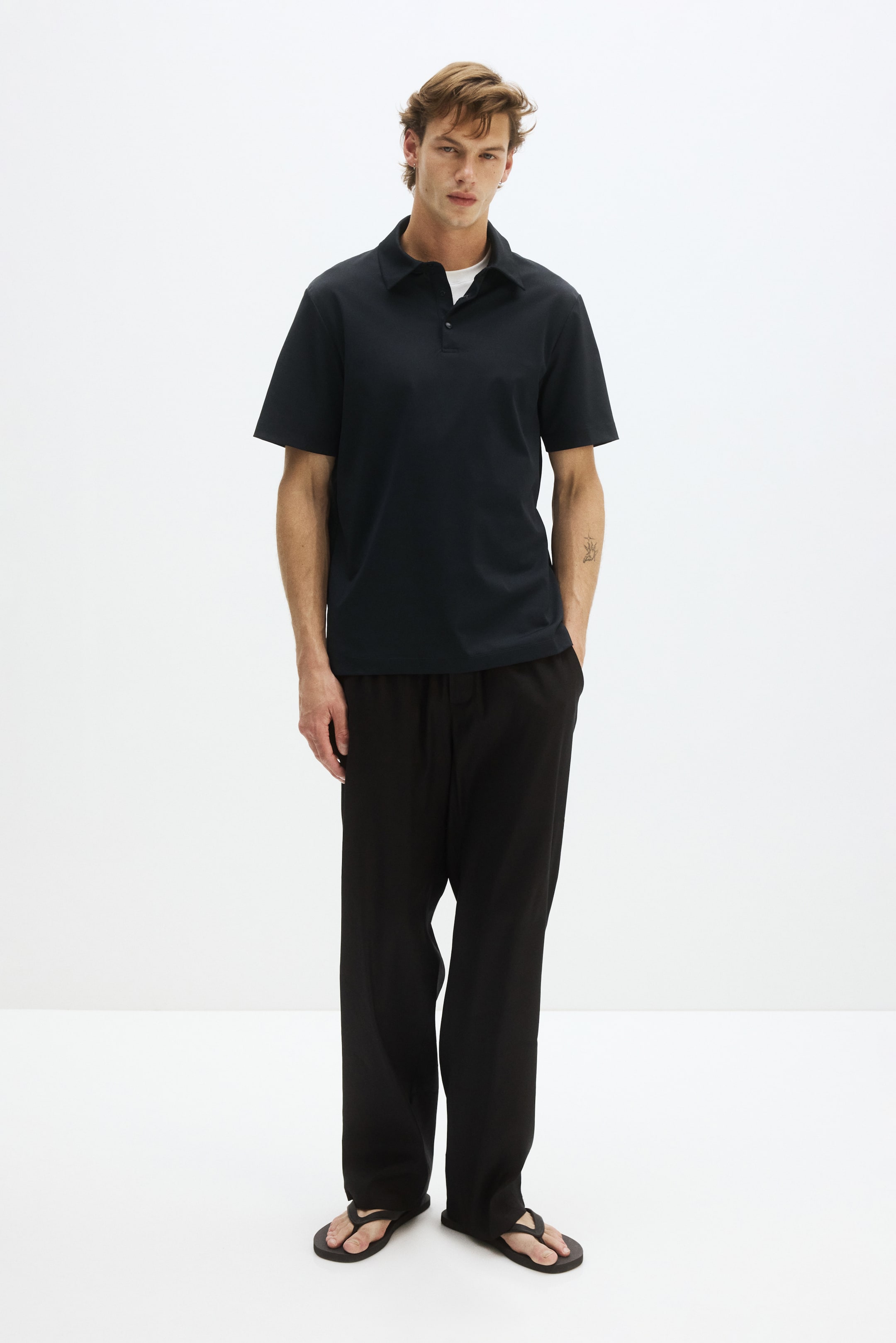 Мужские рубашки H&M Cooling Regular-Fit Polo Shirt — фото 7
