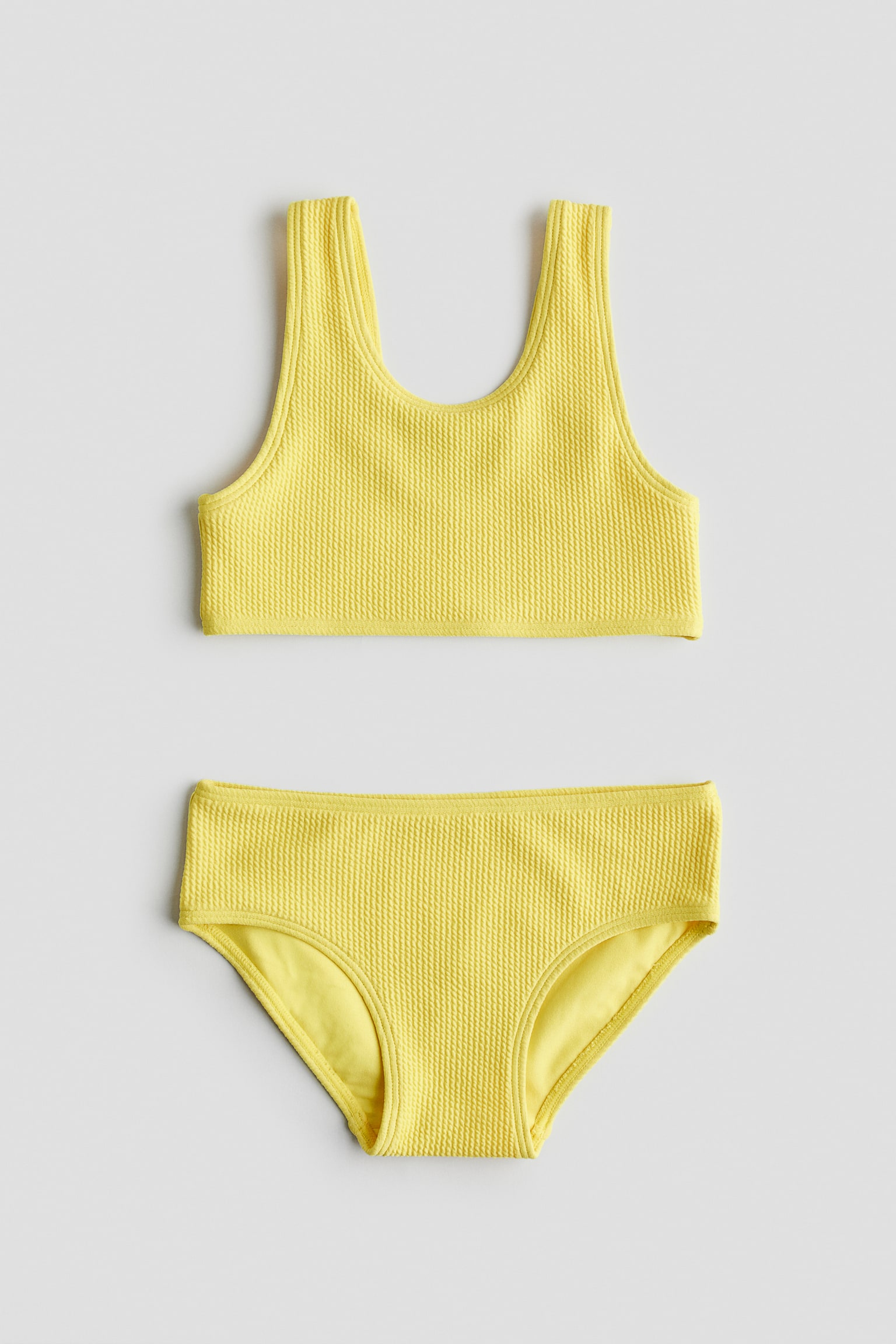 Textured Bikini - Yellow/Light purple - 1