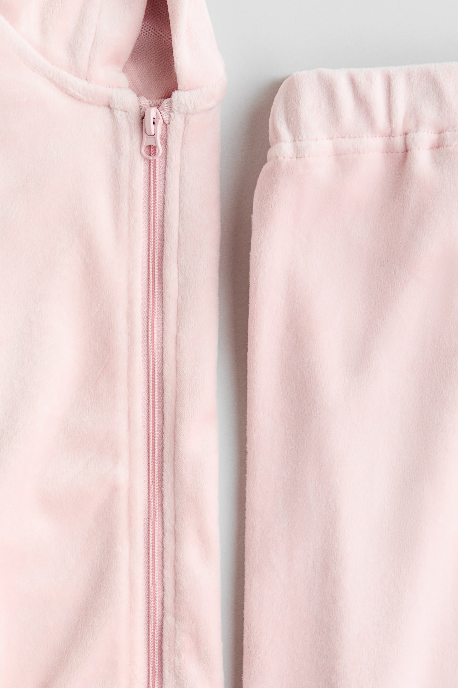 2-piece velour set - Pink/Light turquoise/Black - 2