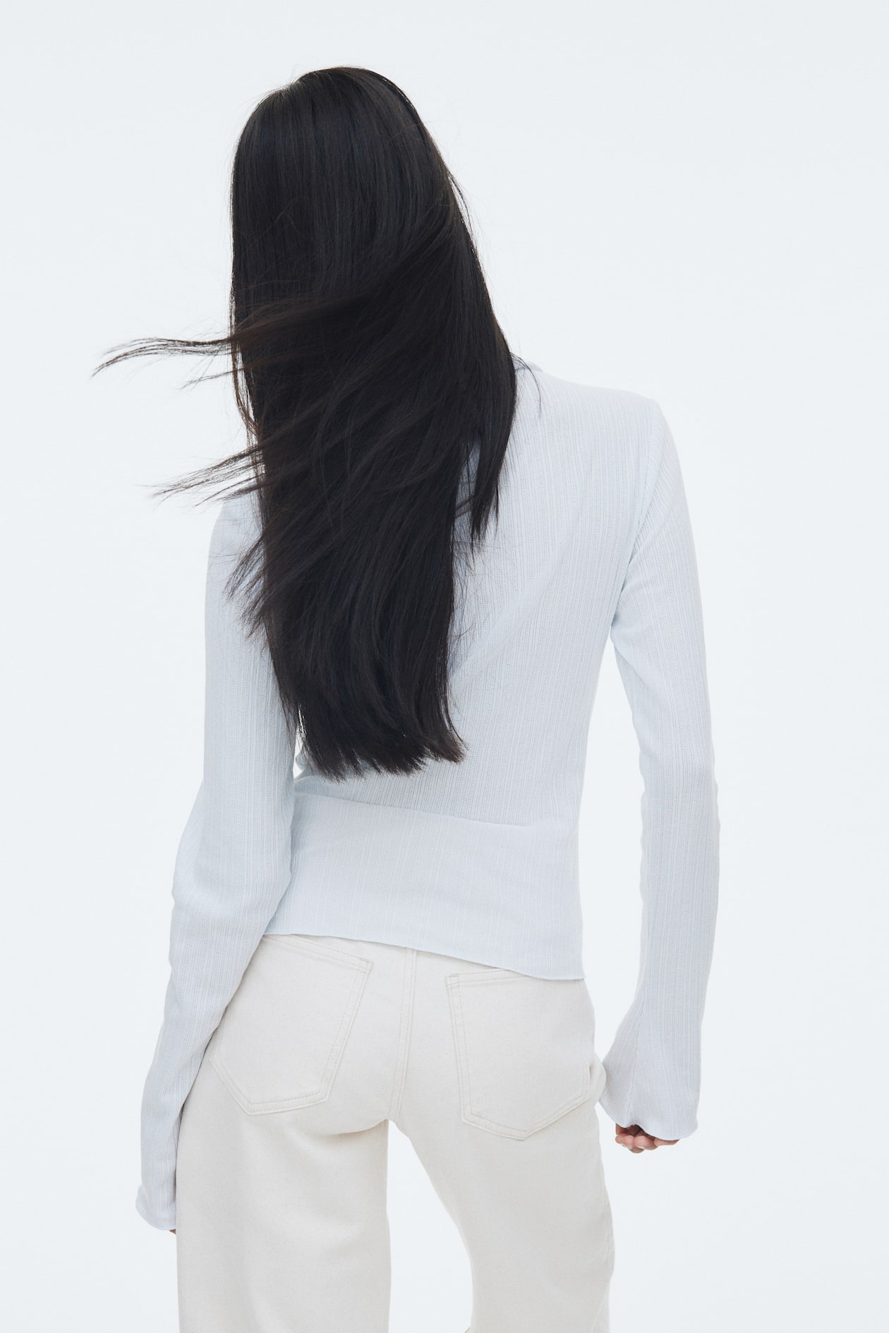 Ribbed Mock Turtleneck Top - image 5