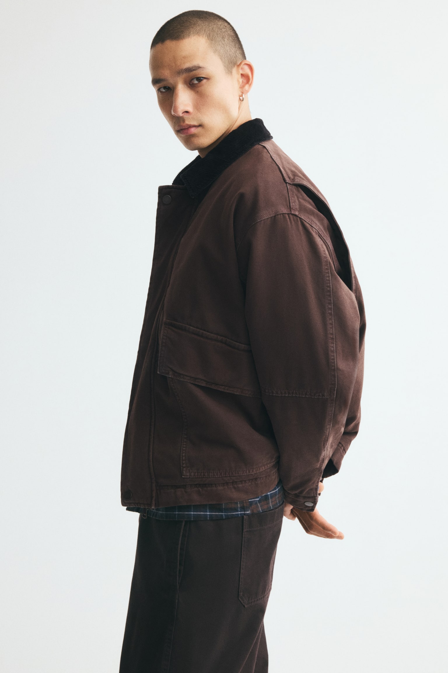 Мужская куртка H&M Workwear, цвет: Коричневый — фото 5