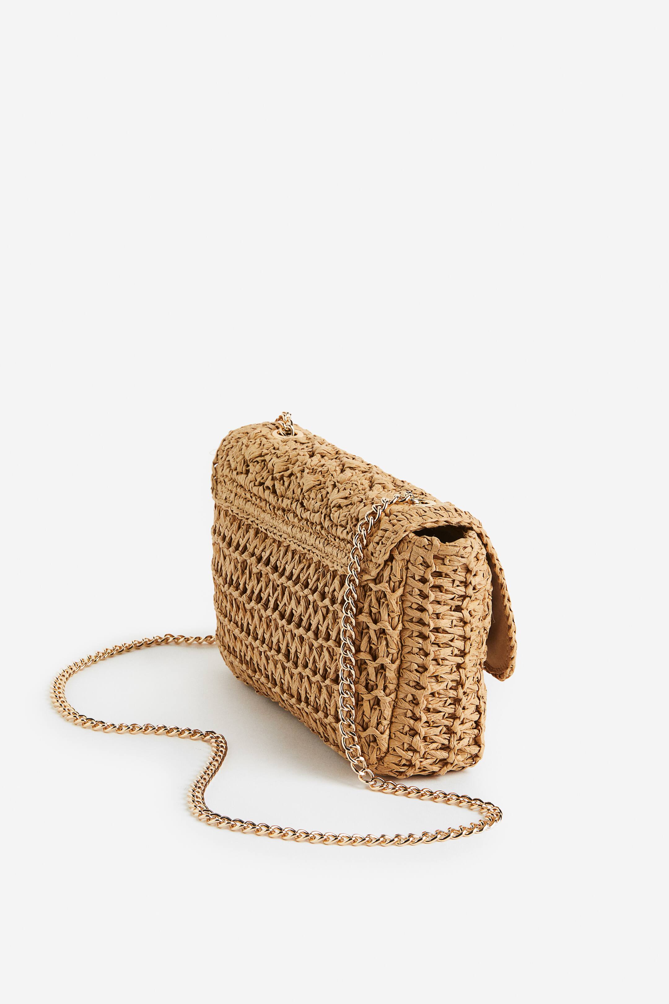 Straw Shoulder Bag Beige Ladies H&M US