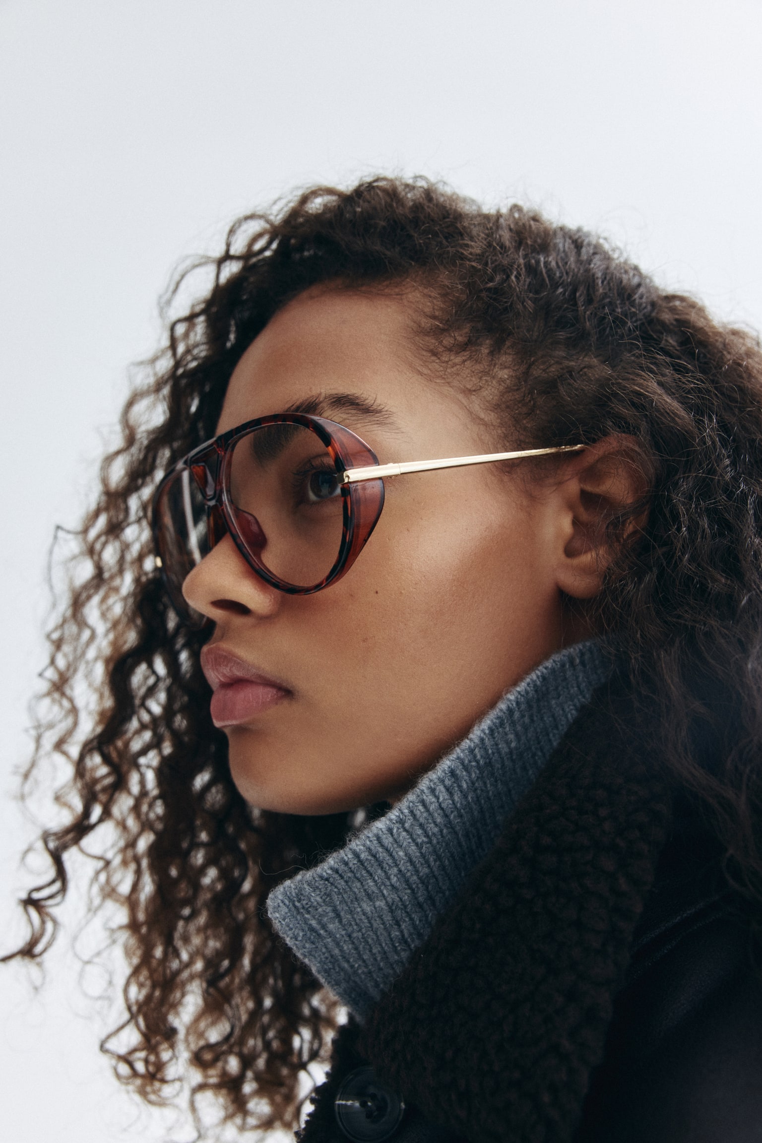 Blue light glasses - Brown/Tortoiseshell pattern - 3