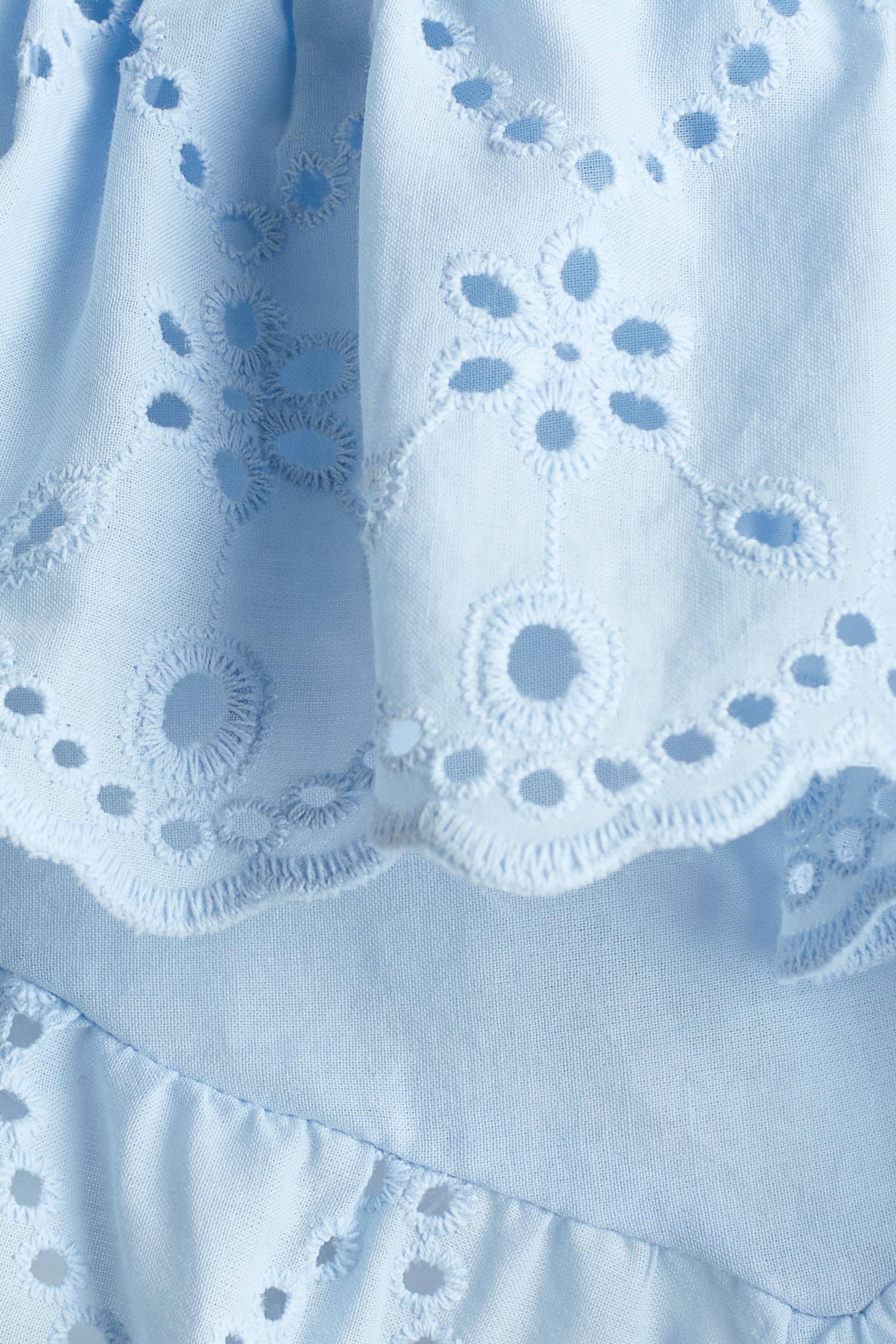 Cotton Skirt with Eyelet Embroidery