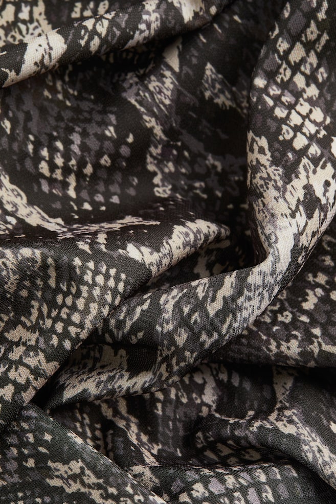 Jersey dress - Dark grey/Snakeskin-patterned - 6