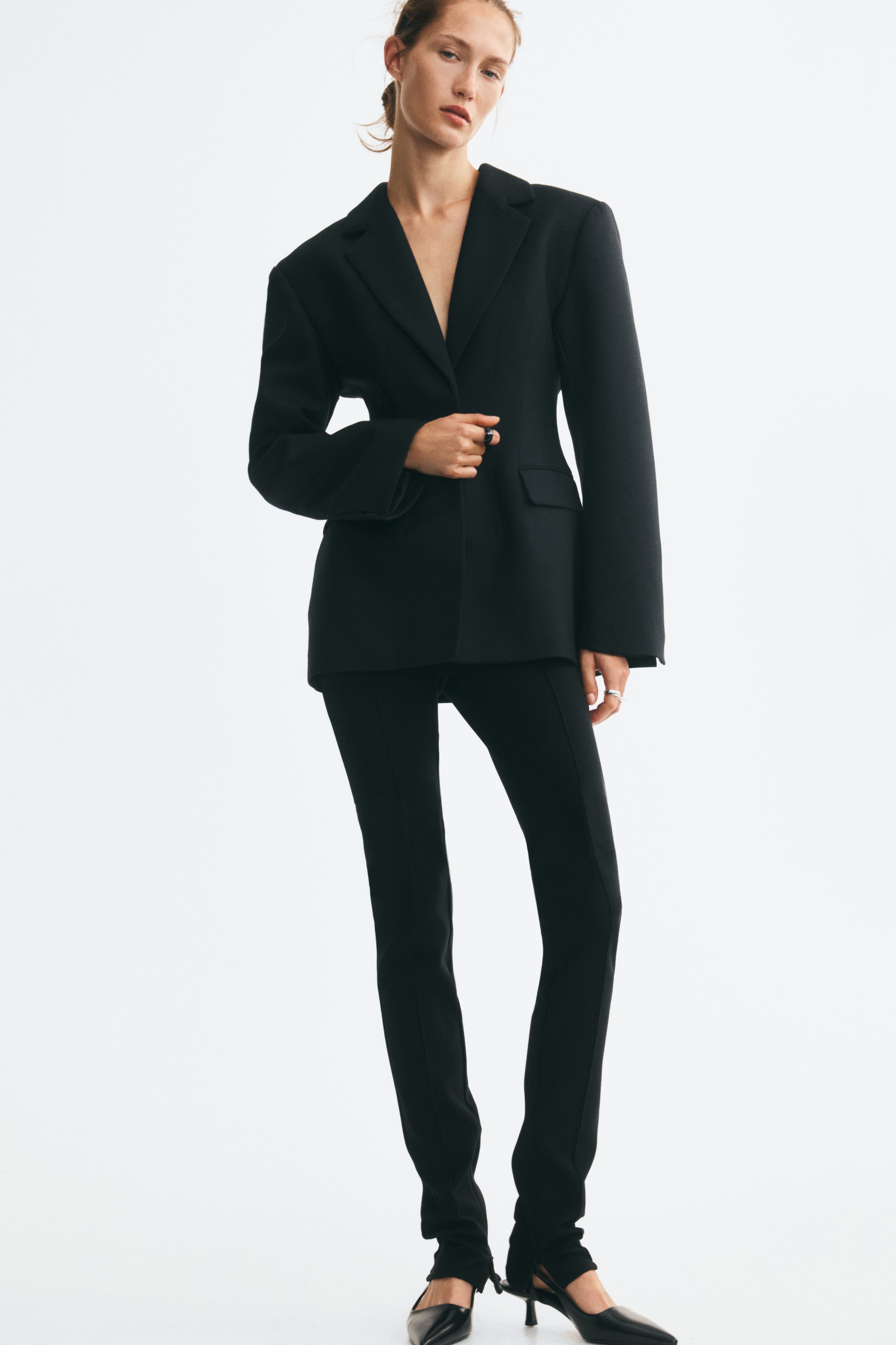 Wool-Blend Hourglass Blazer