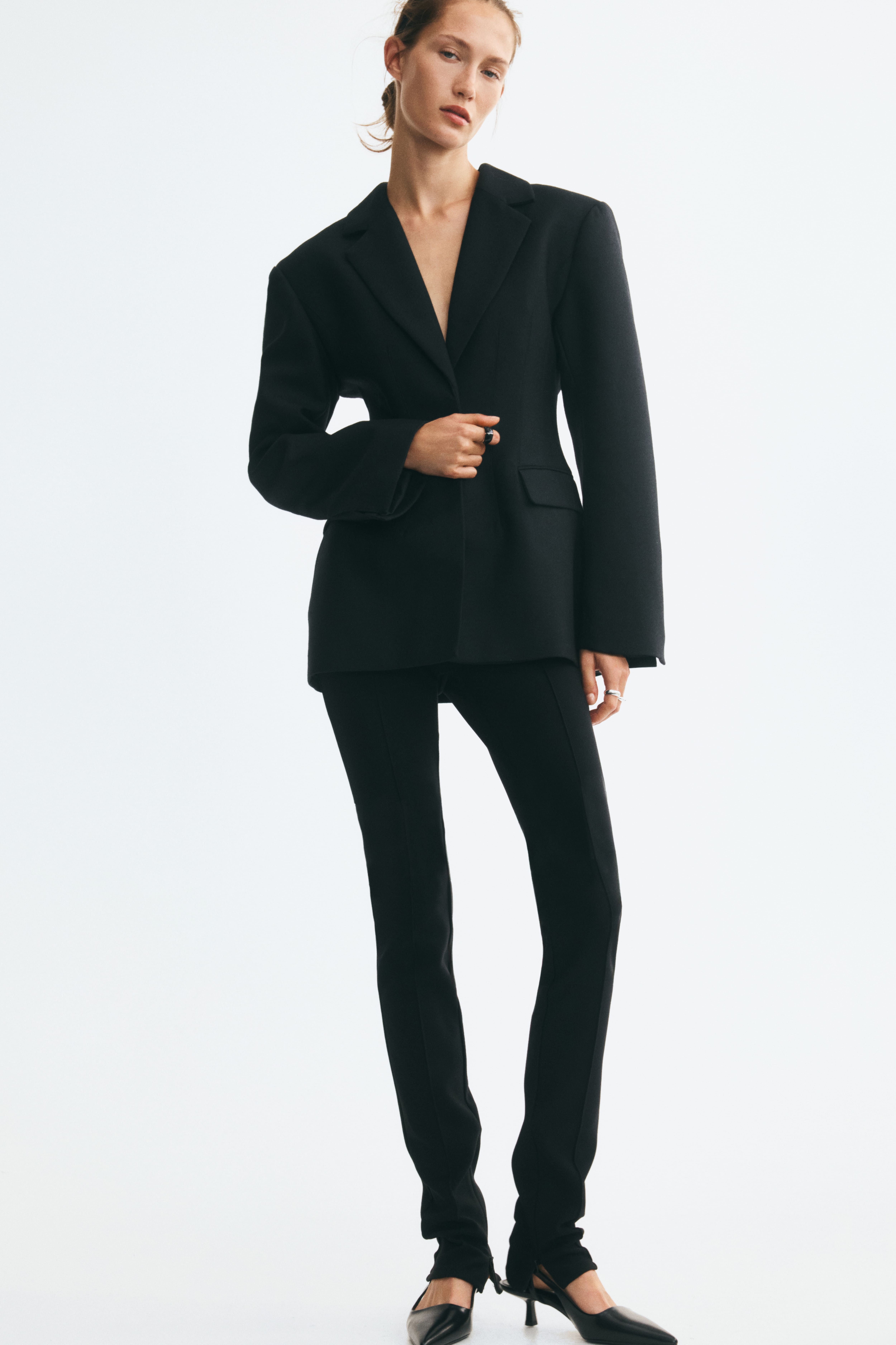 Wool-Blend Hourglass Blazer