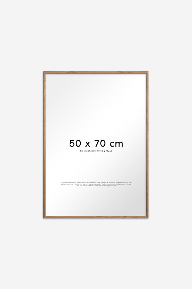 Spiegel Met Houten Frame - Natuurlijk Eiken/Donkere Eik/Rood/Lila/Blauw - 1