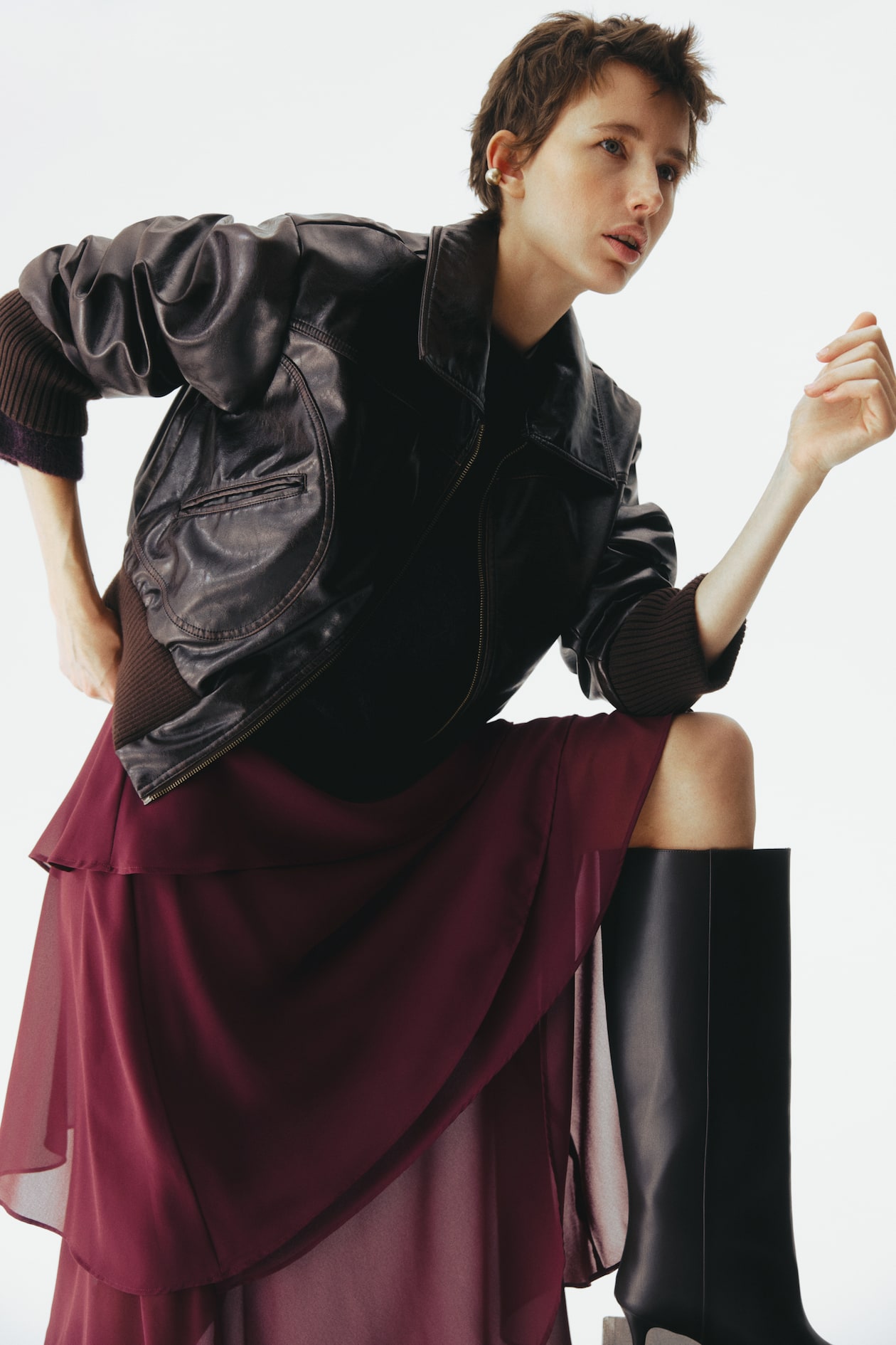 Tiered Chiffon Skirt - image 3