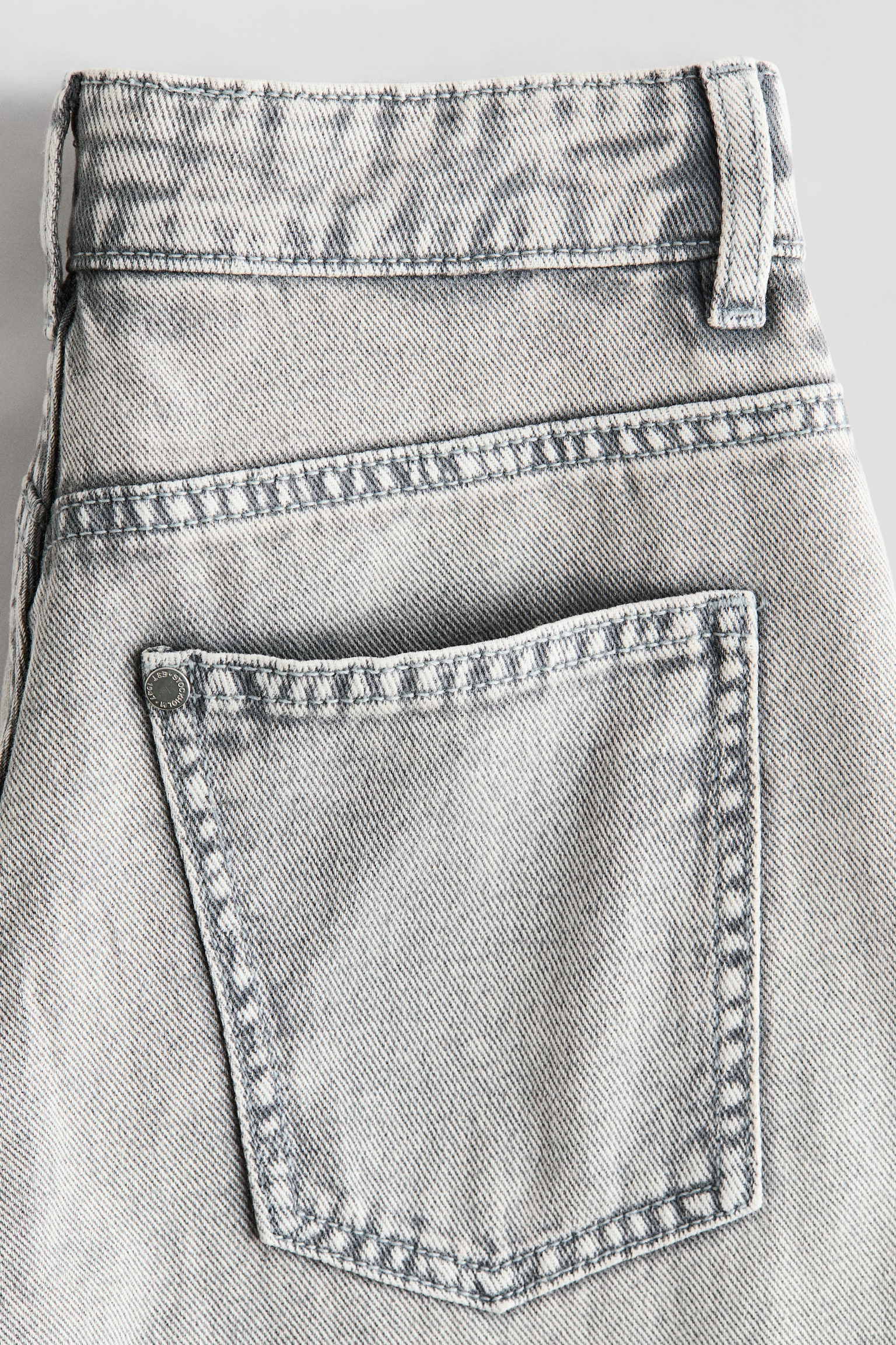 Детские джинсы H&M Loose-Fit, цвет: Светлый серый — фото 2