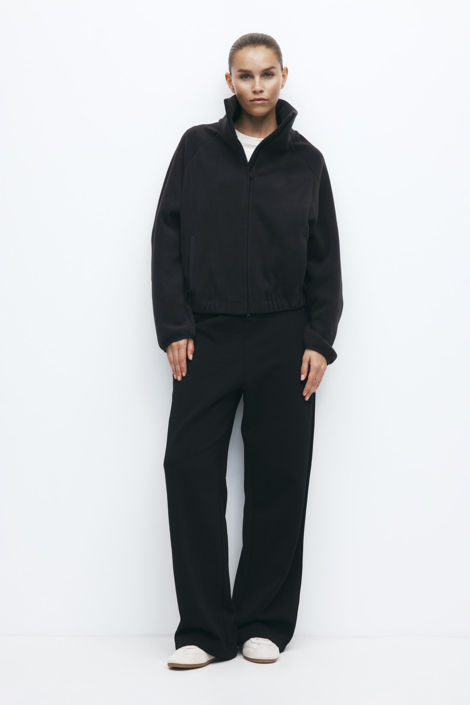 Женская куртка H&M Move Activewear Fleece, цвет: Чёрный — фото 3