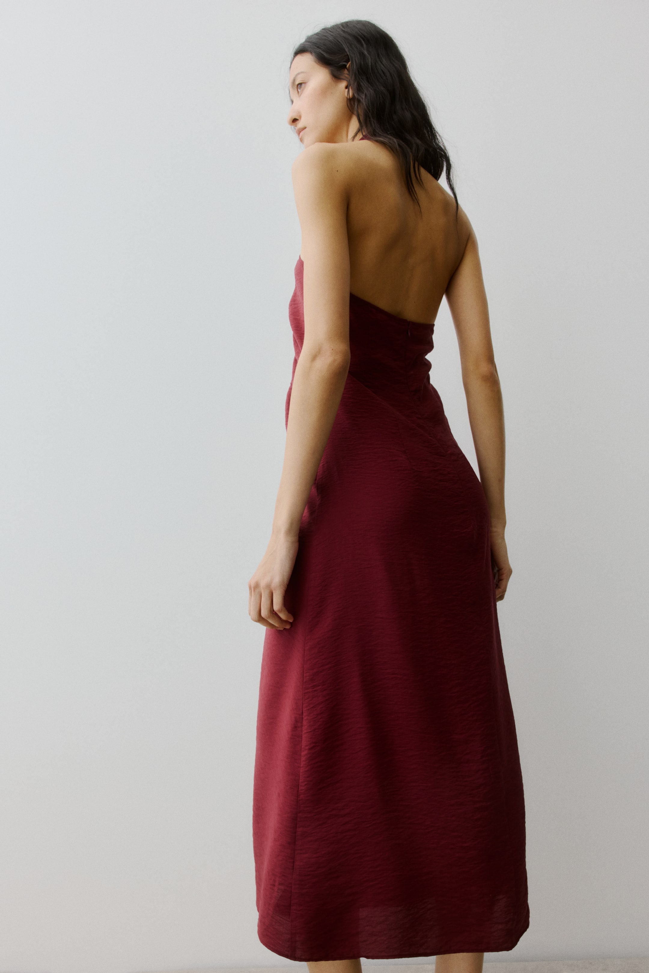 Satin Halterneck Dress