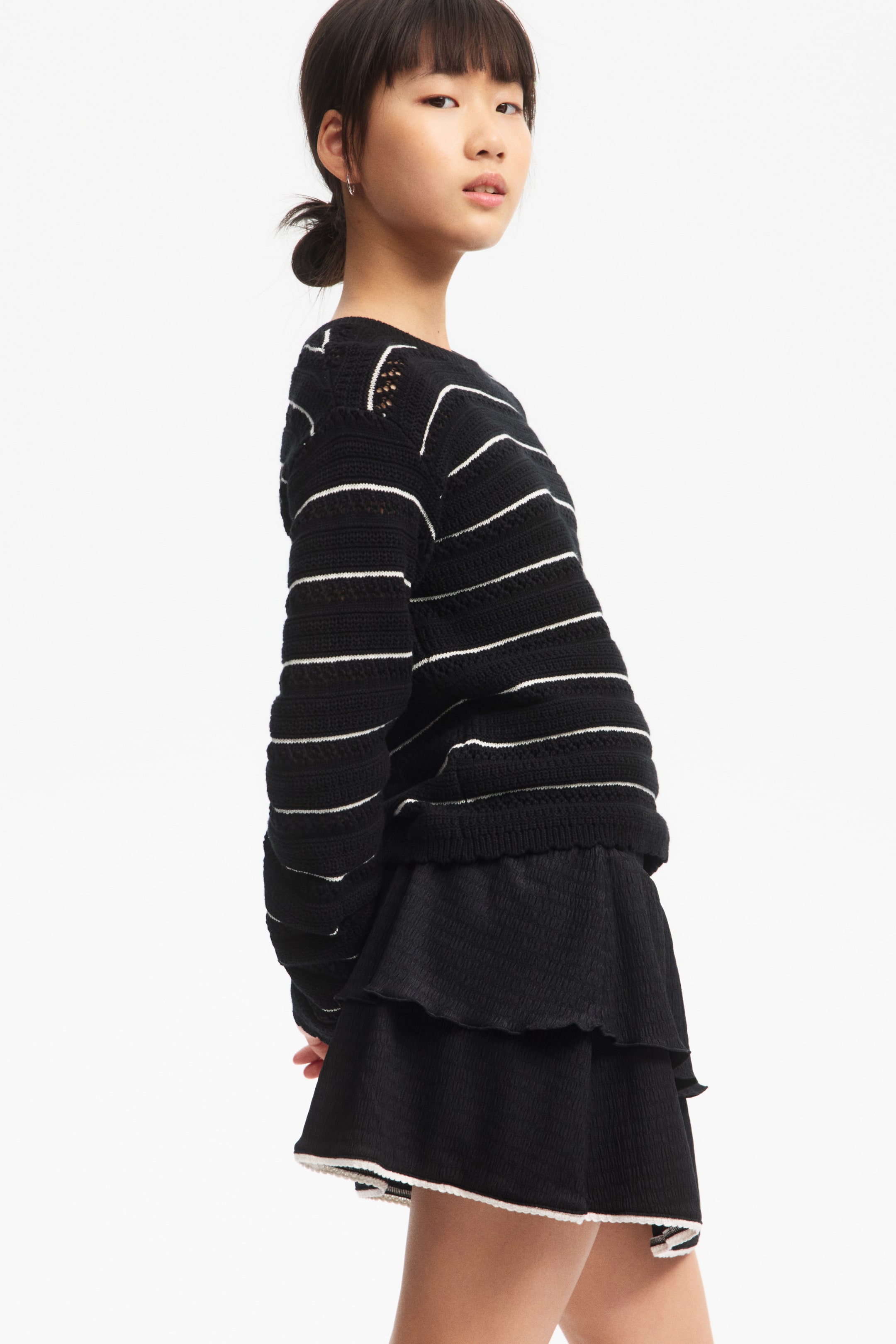 Детские юбки H&M Picot-Trimmed Tiered Skirt — фото 3