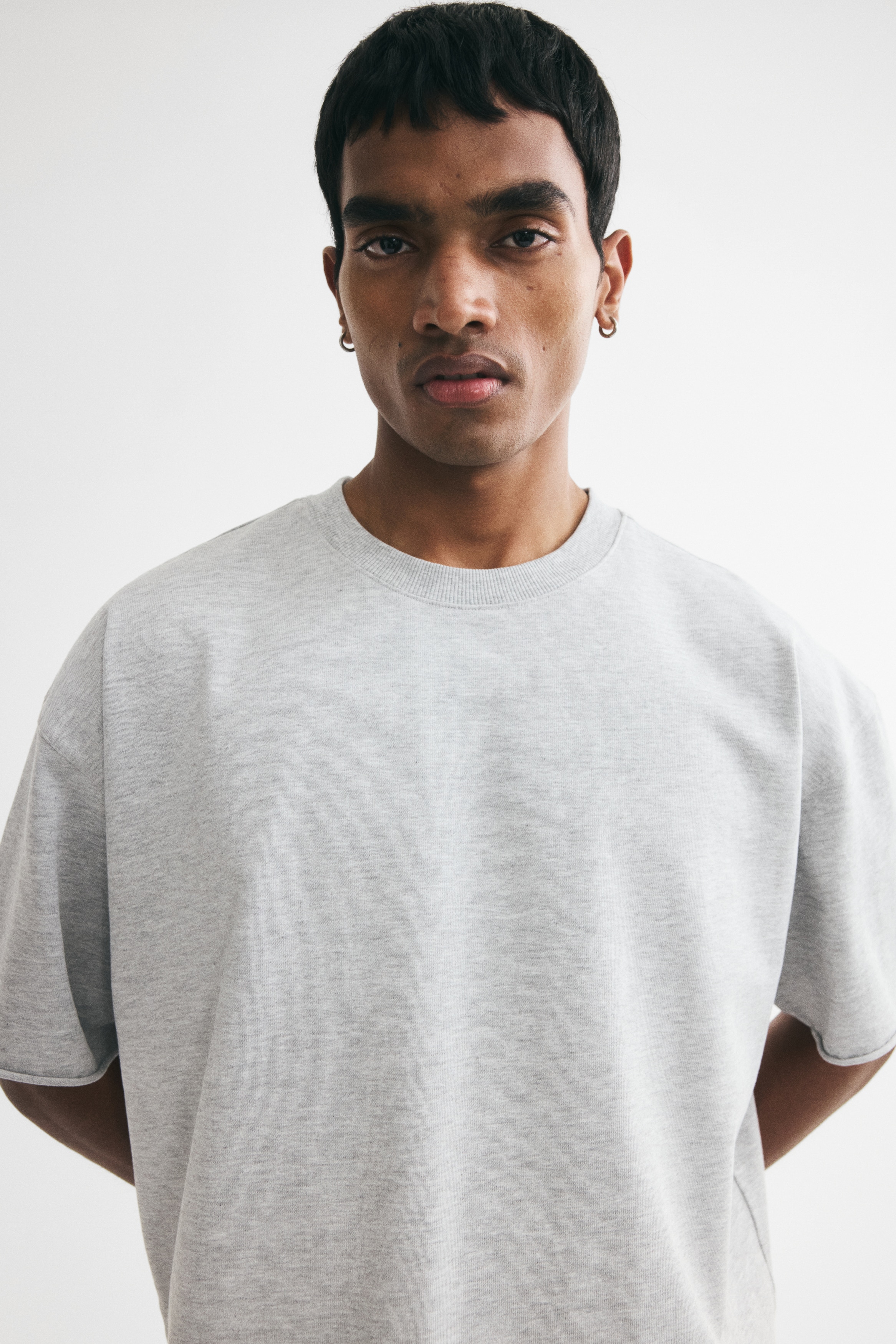 オーバーサイズフィット ボクシースタイルTシャツ - ホワイト - Men