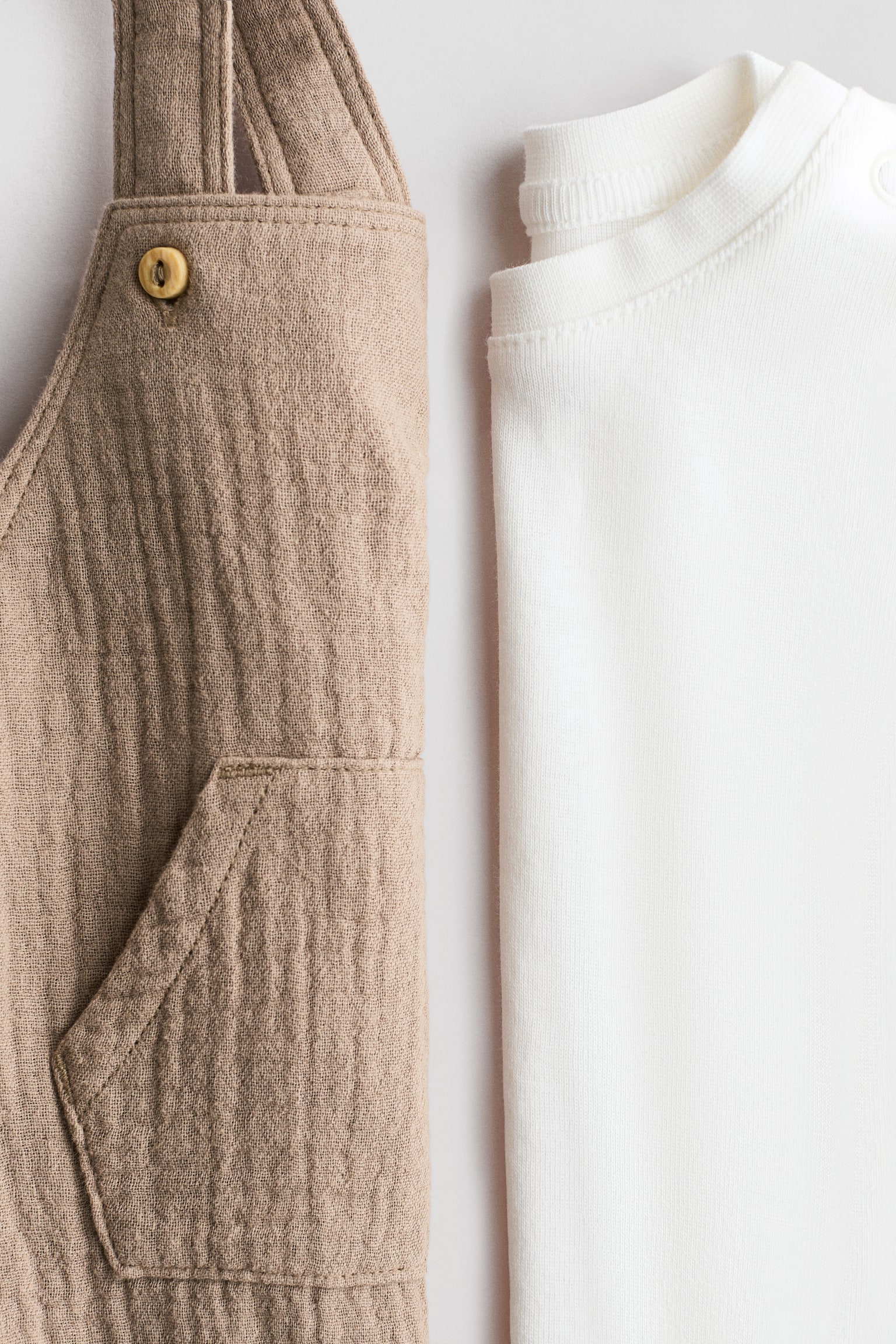 2-piece cotton set - Beige/White/Light blue/White/Light denim blue/White/Dark grey/White - 2