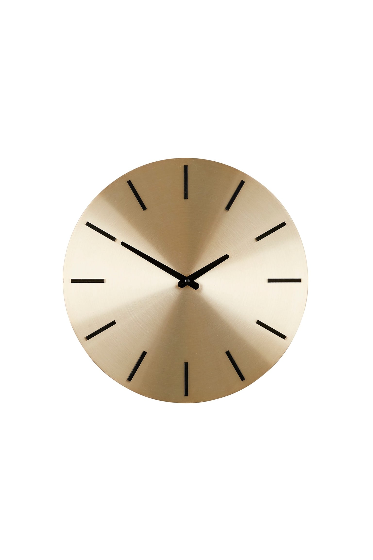 Aluminium Wanduhr - Gold/Dunkelbraun/Schwarz
