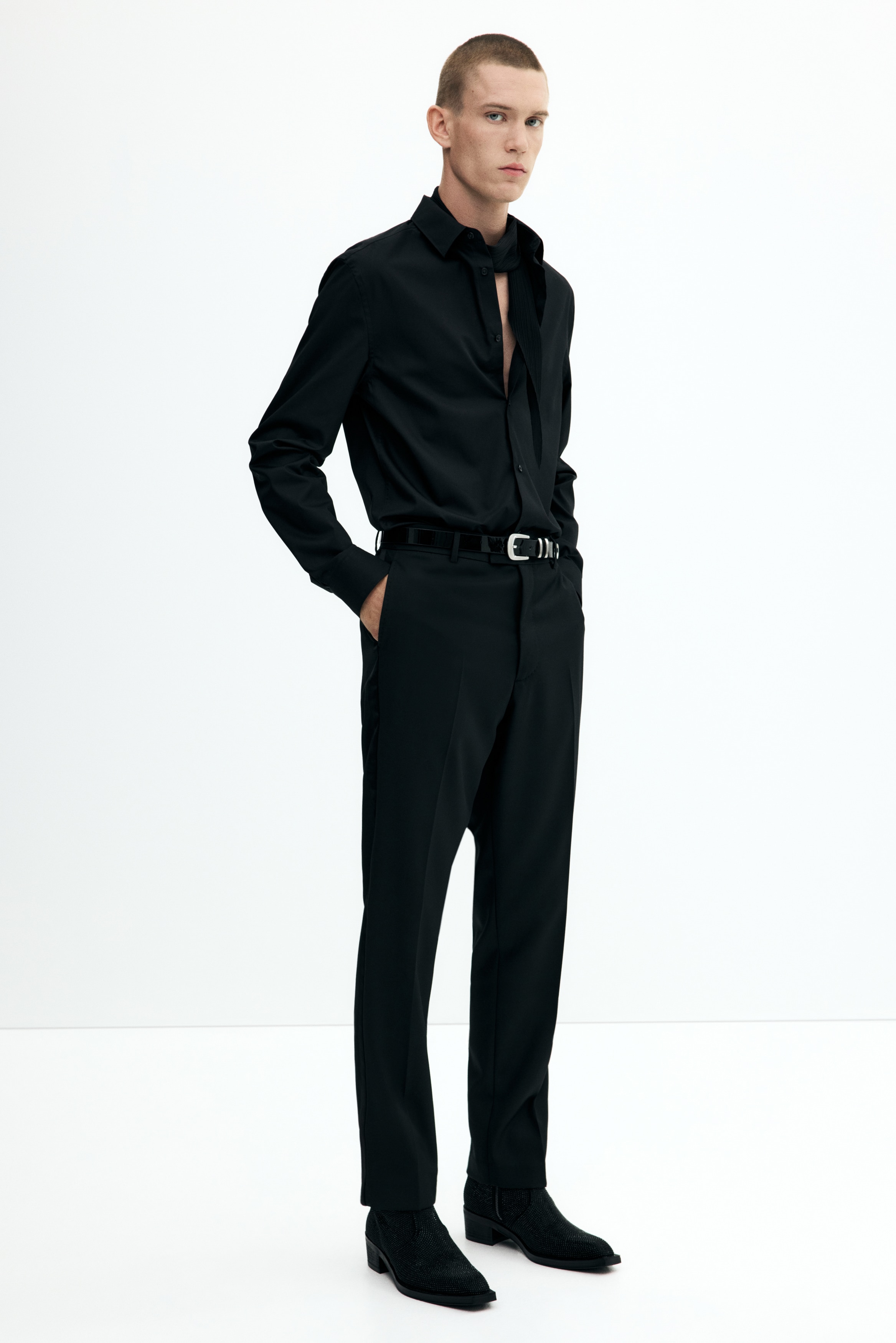 Slim Fit Wool-blend tuxedo trousers