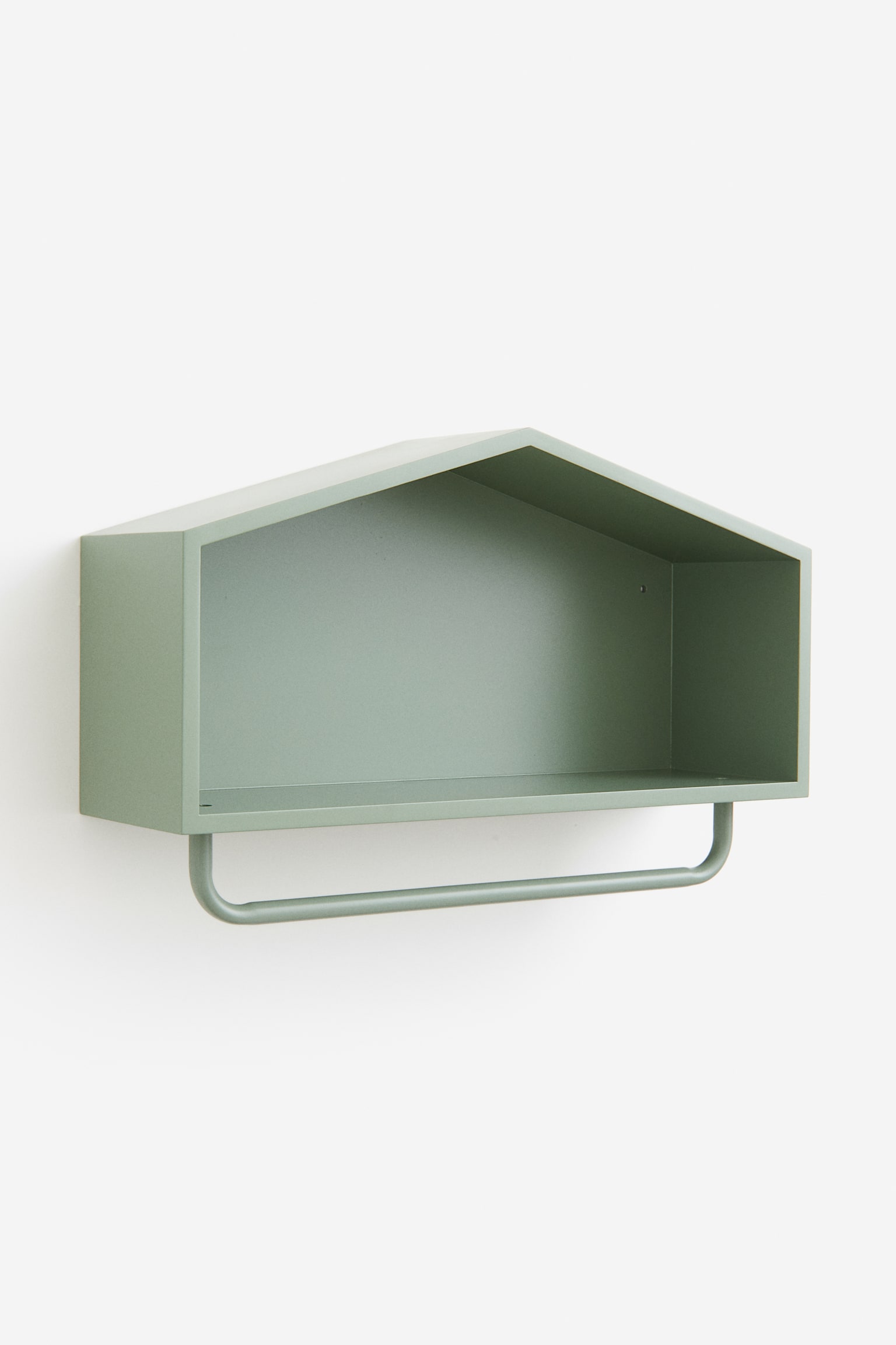 House-shaped wall shelf - Sage green/Beige - 1