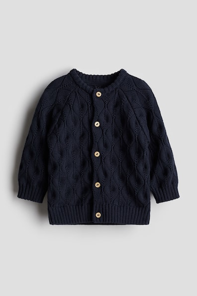 Plain Cardigan in Navy (6mths-10yrs)