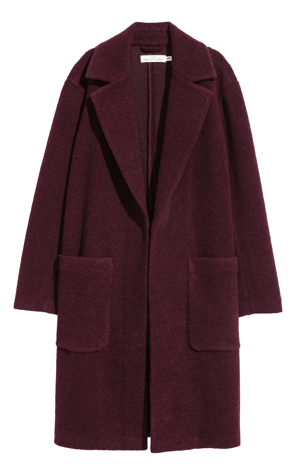 Manteau en laine mélangée Prune FEMME H&M FR