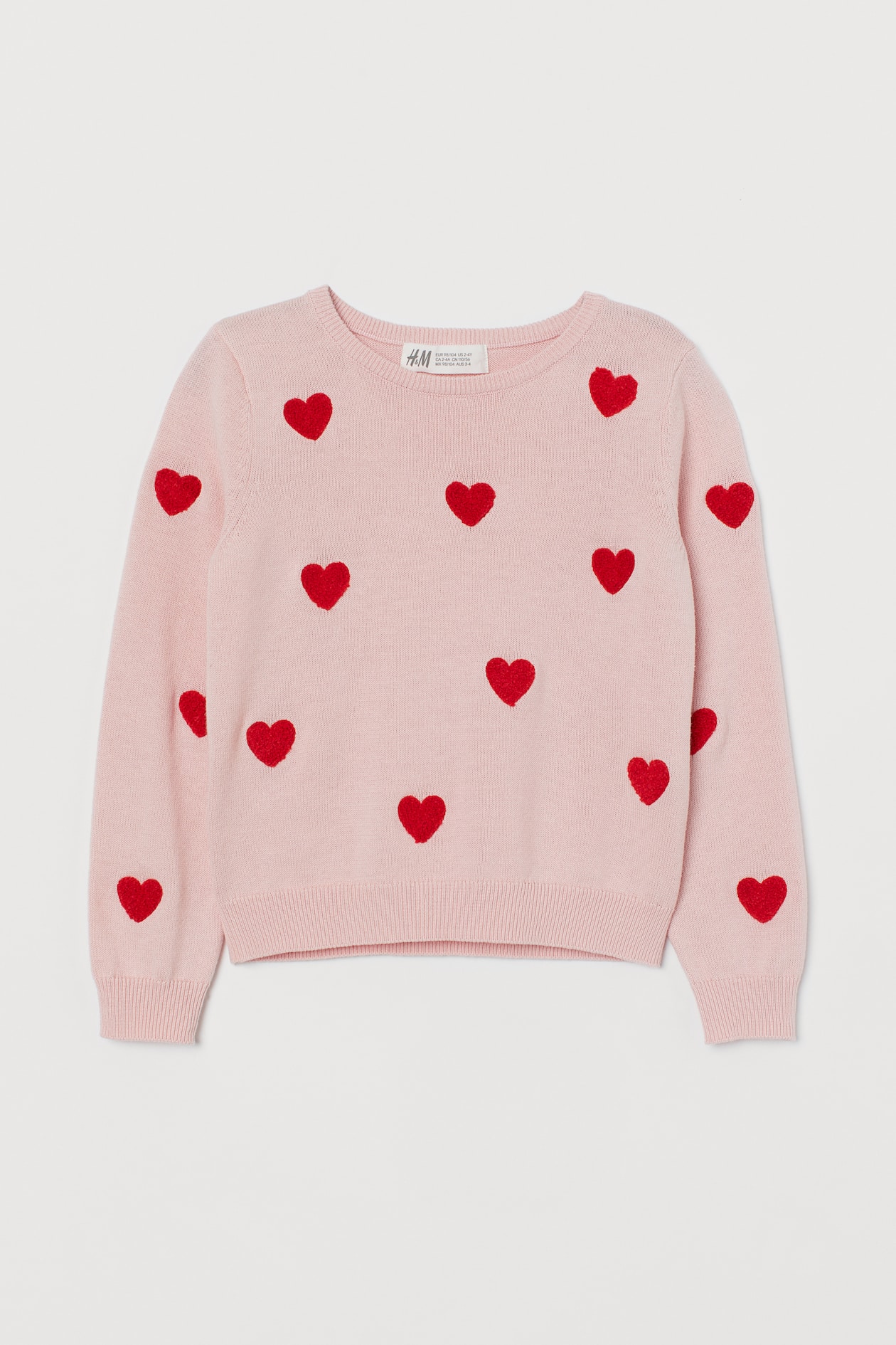 Pullover mit Herzmuster Hellrosa/Herzen Kids H&M DE
