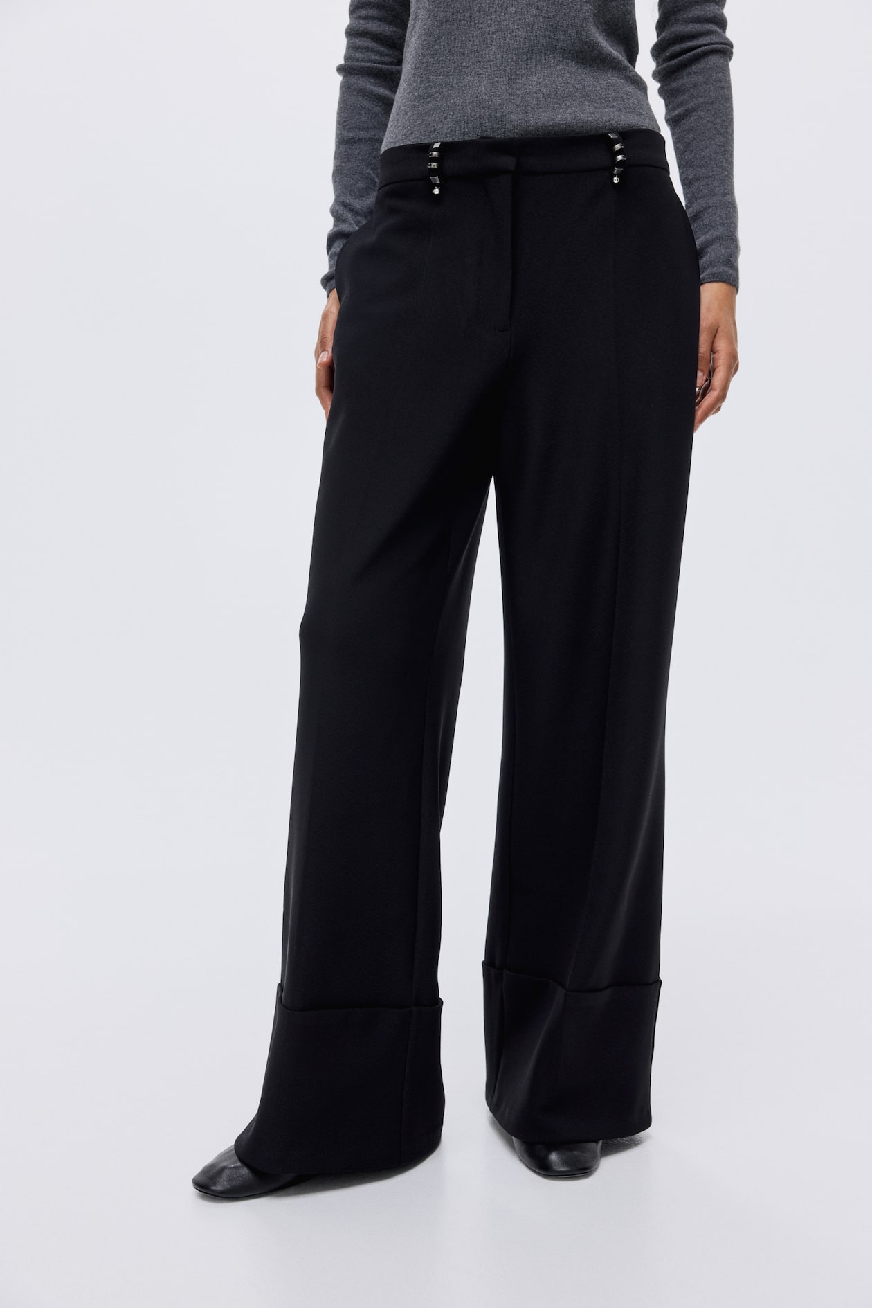 Rivet-Detail Dress Pants - image 3