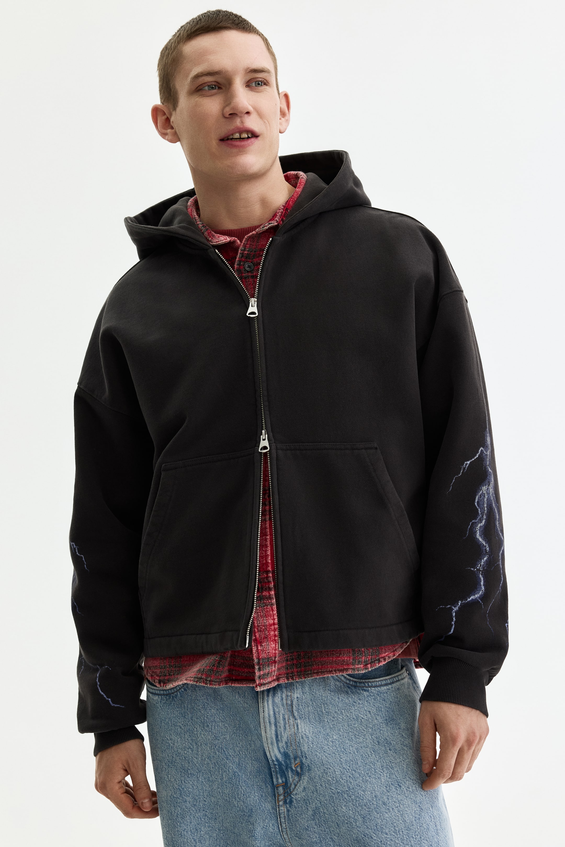 Мужские куртки H&M Oversized Boxy Hooded Jacket — фото 3