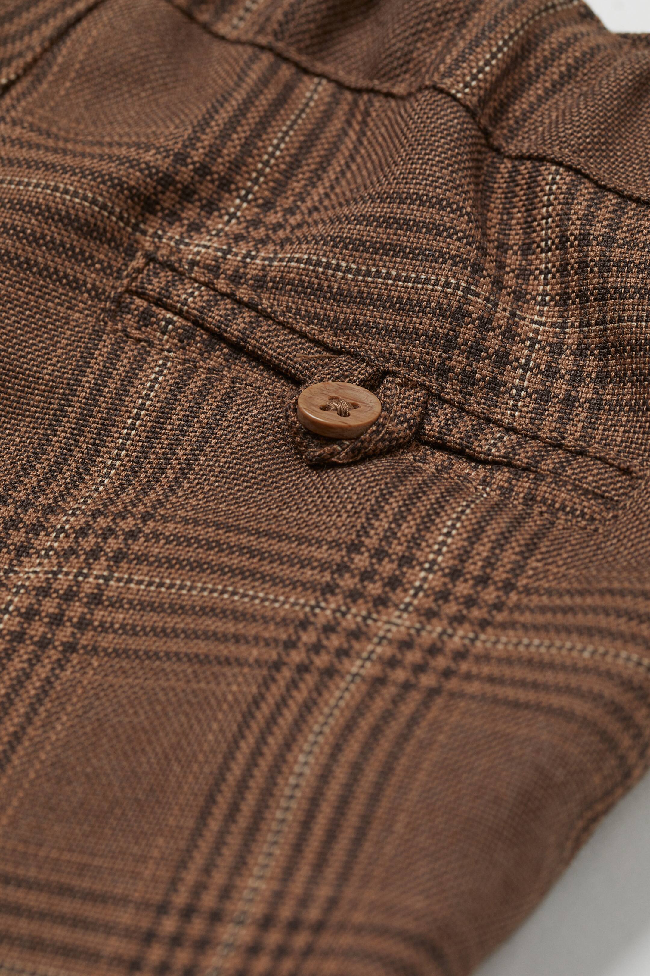 查看大圖: 斜紋鬆緊式長褲 - Brown/Checked - Kids | H&M HK 4