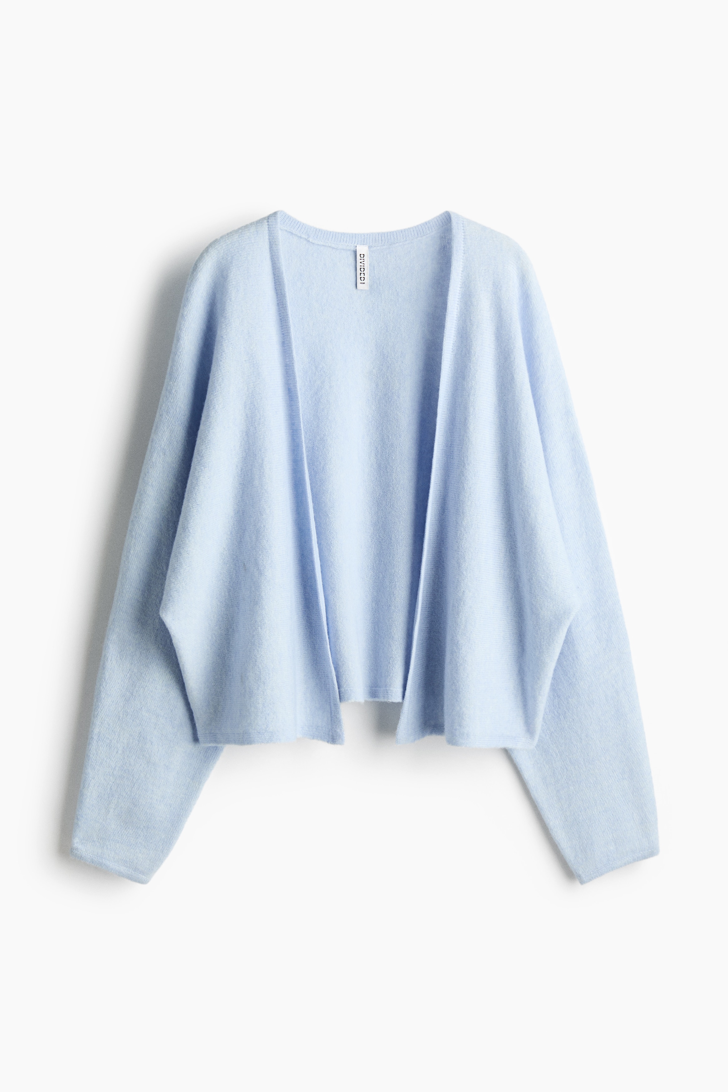 Batwing-sleeved cardigan - Light blue/Light beige/Cream