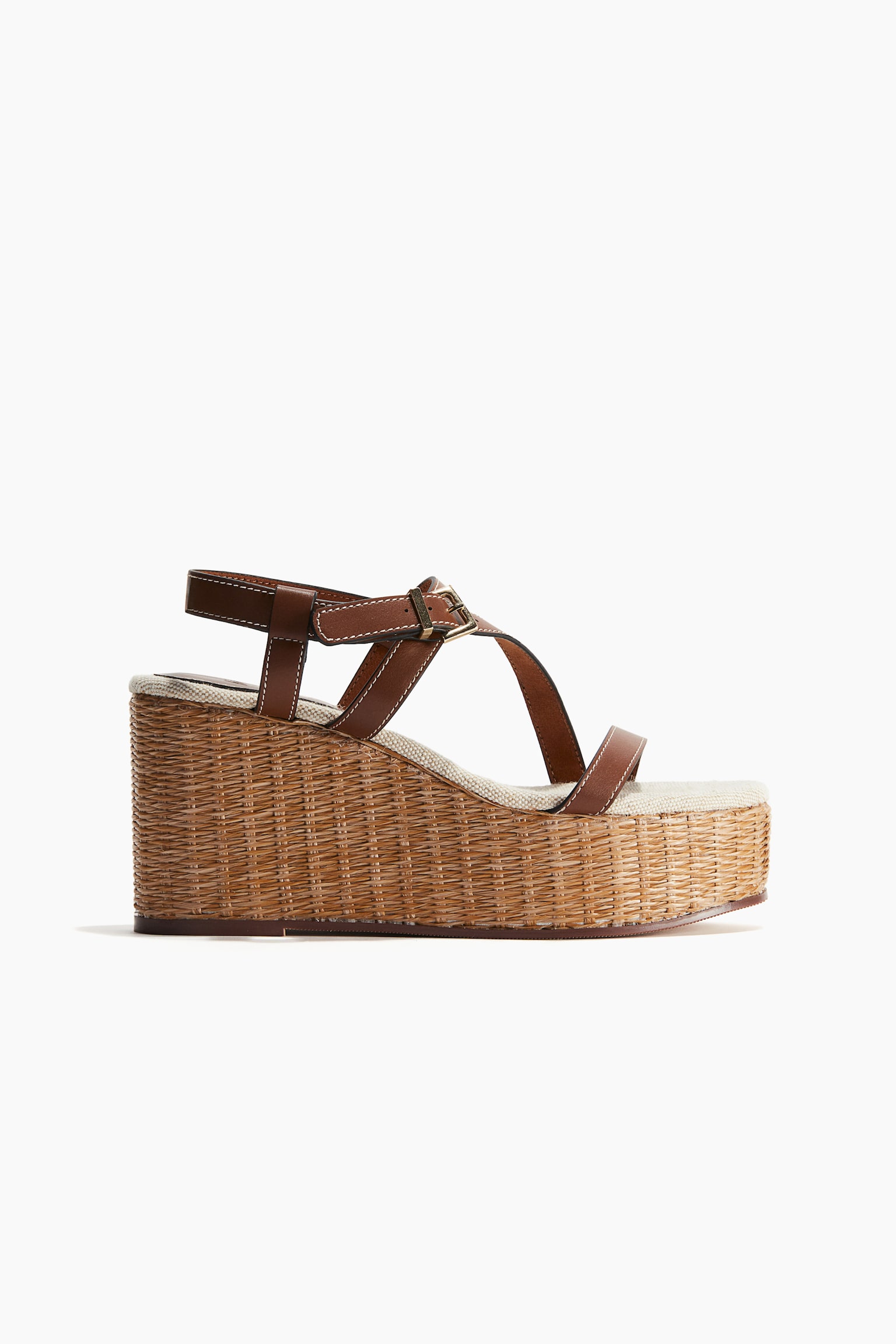 Wedge-heel Espadrilles - Brown - 2