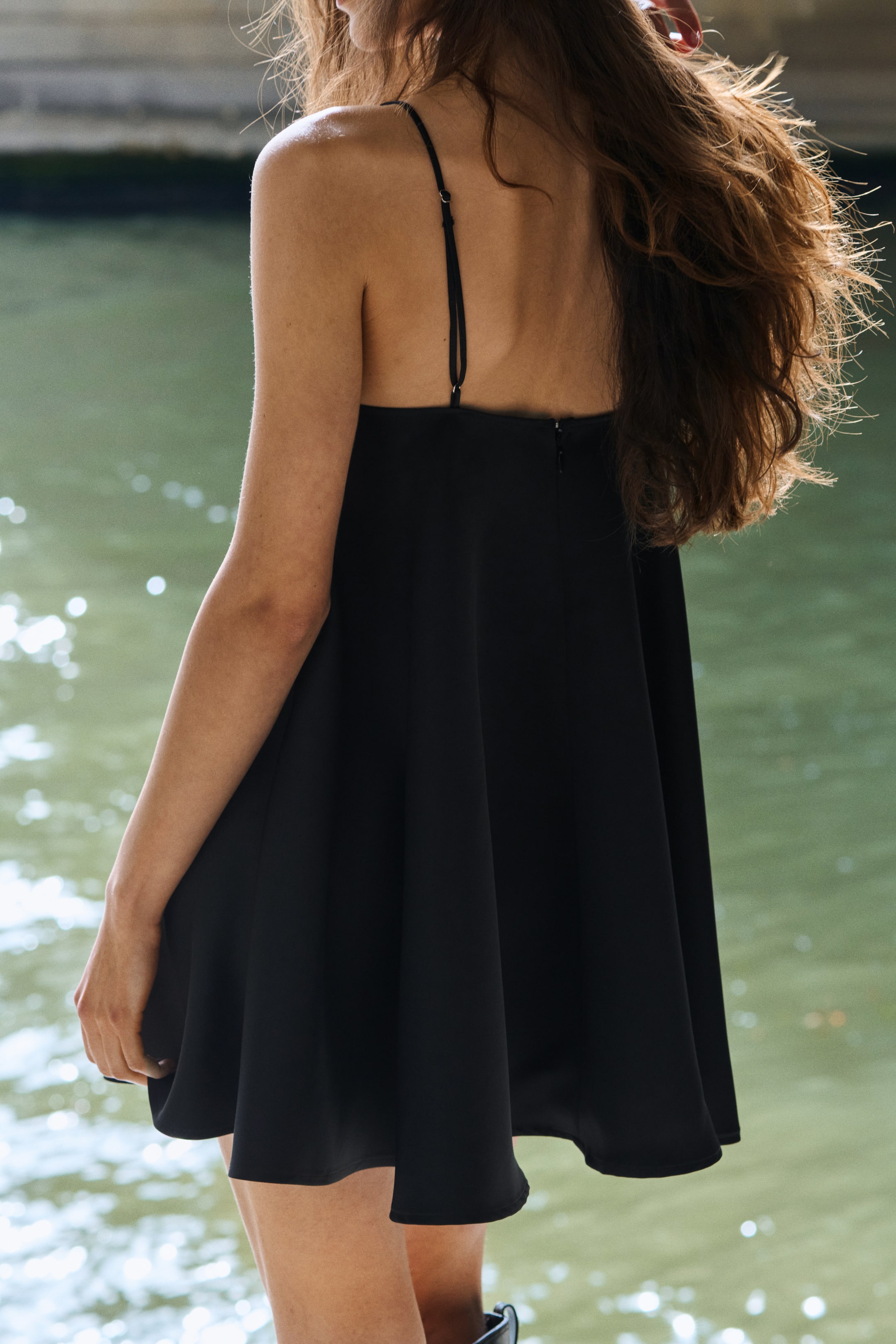 View larger image: Flared strappy dress - Black - Ladies | H&M GB 6