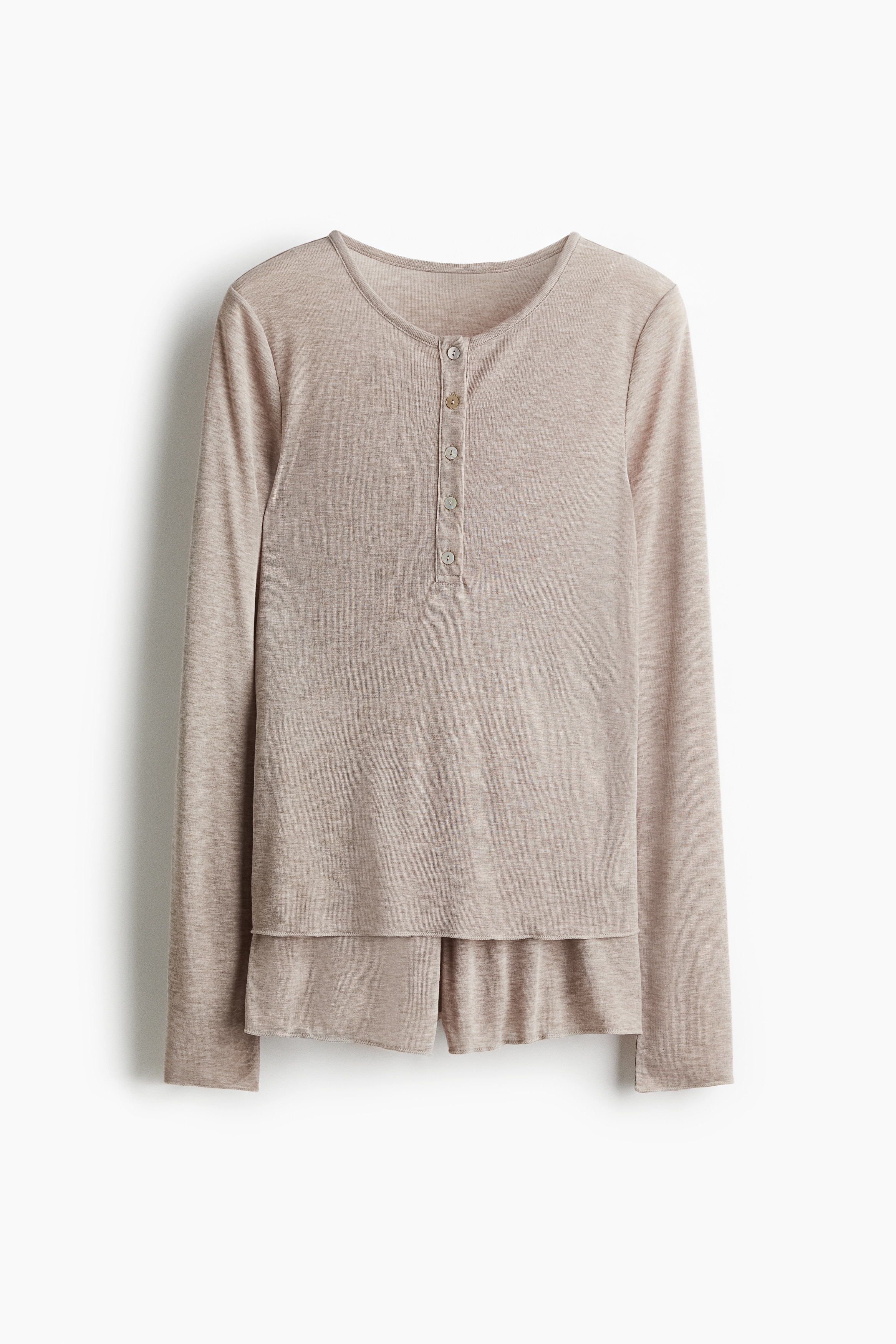 Piżama - Beżowy melanż/Ciemnoszary melanż