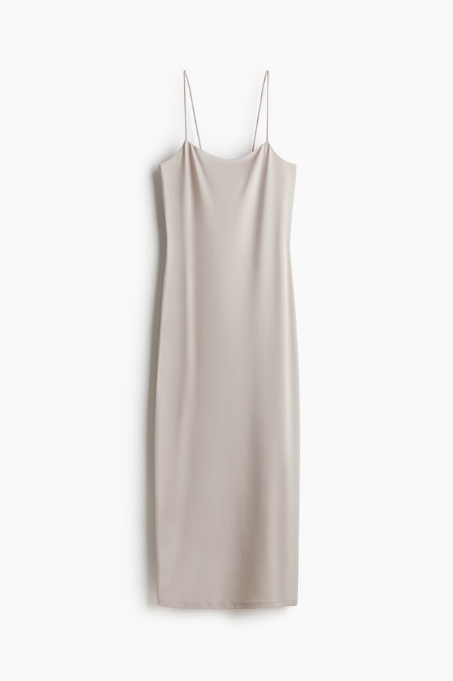 Strappy bodycon dress - Light greige - 1
