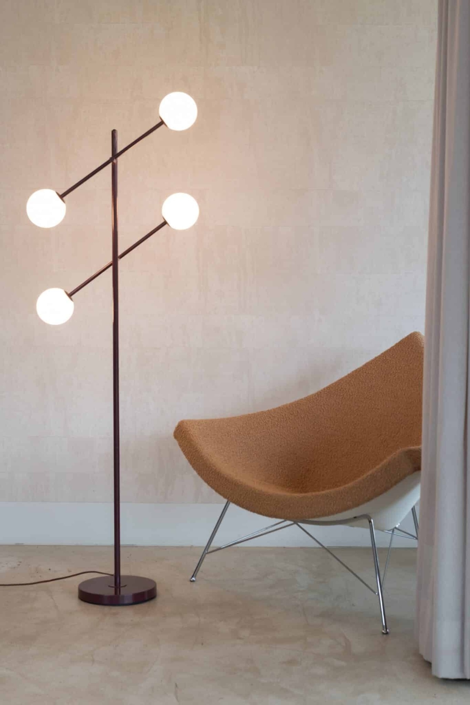 Copenhagen Vloerlamp - Bordeaux/Groen/Beige
