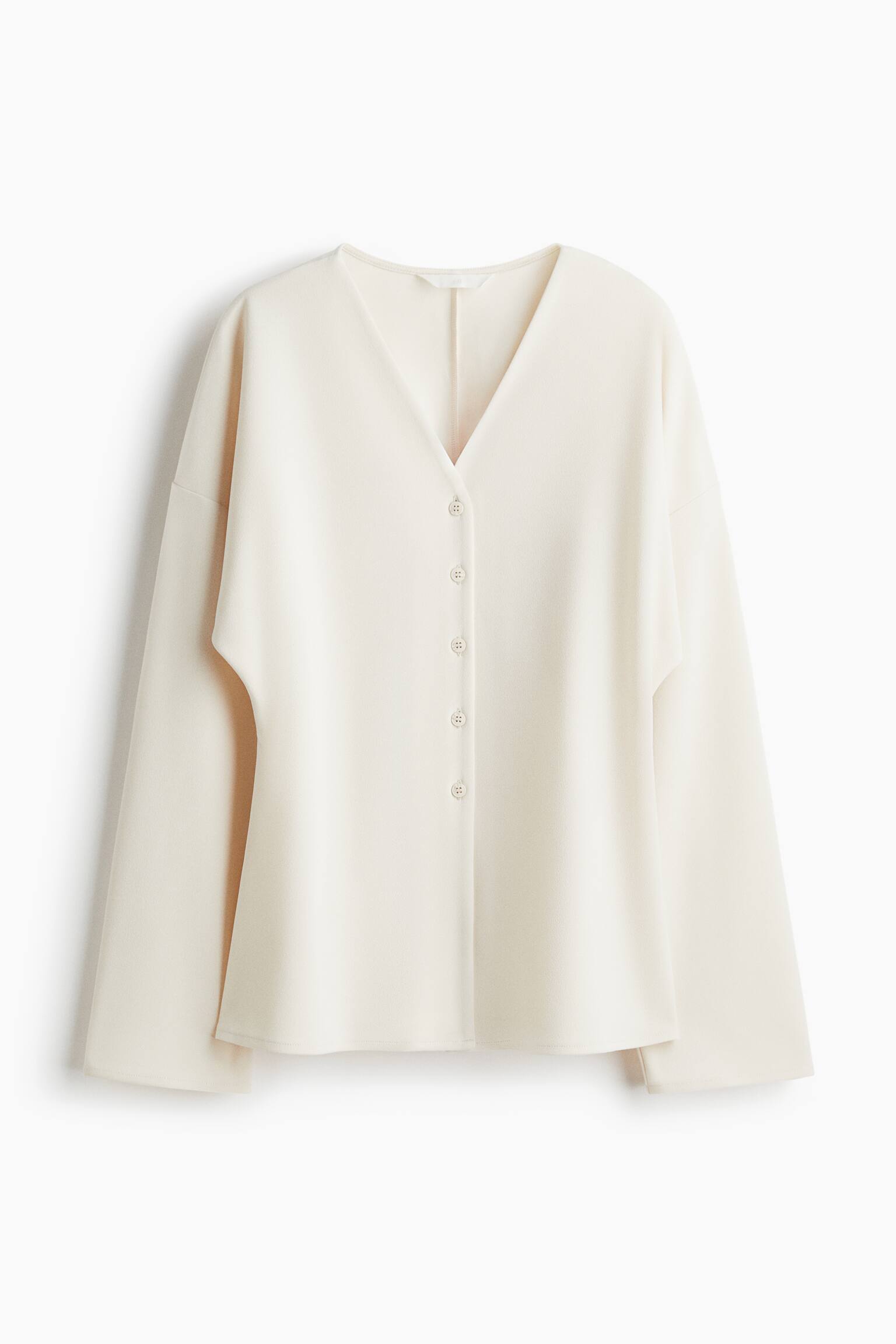 חולצה עם כפתורים - קרם/שחור/בורדו/חום/קרם - 2