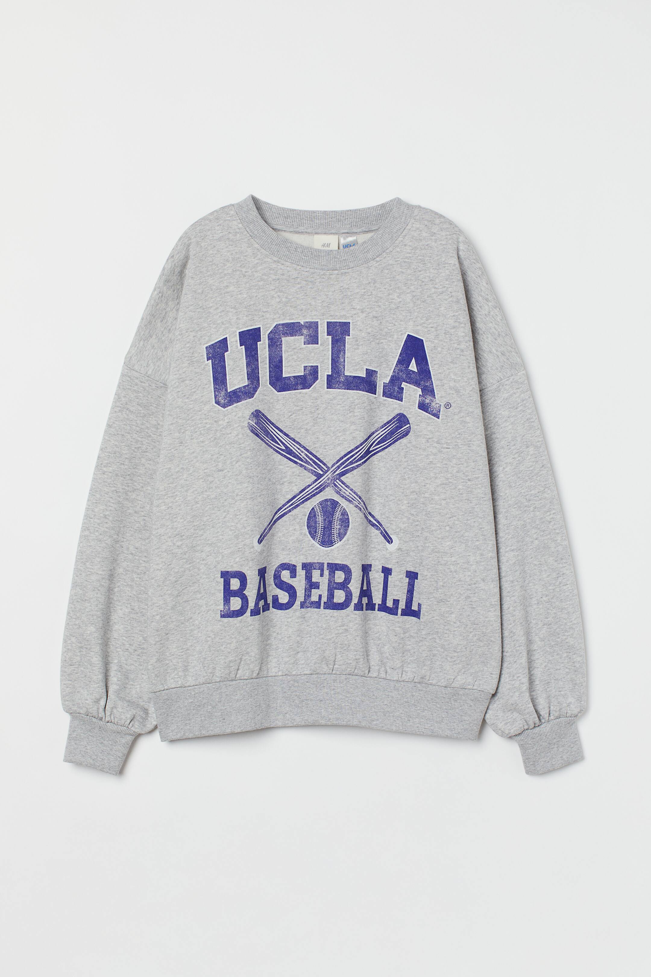 Sweatshirt with Printed Design - Crew-neck - Long sleeve - Light 
