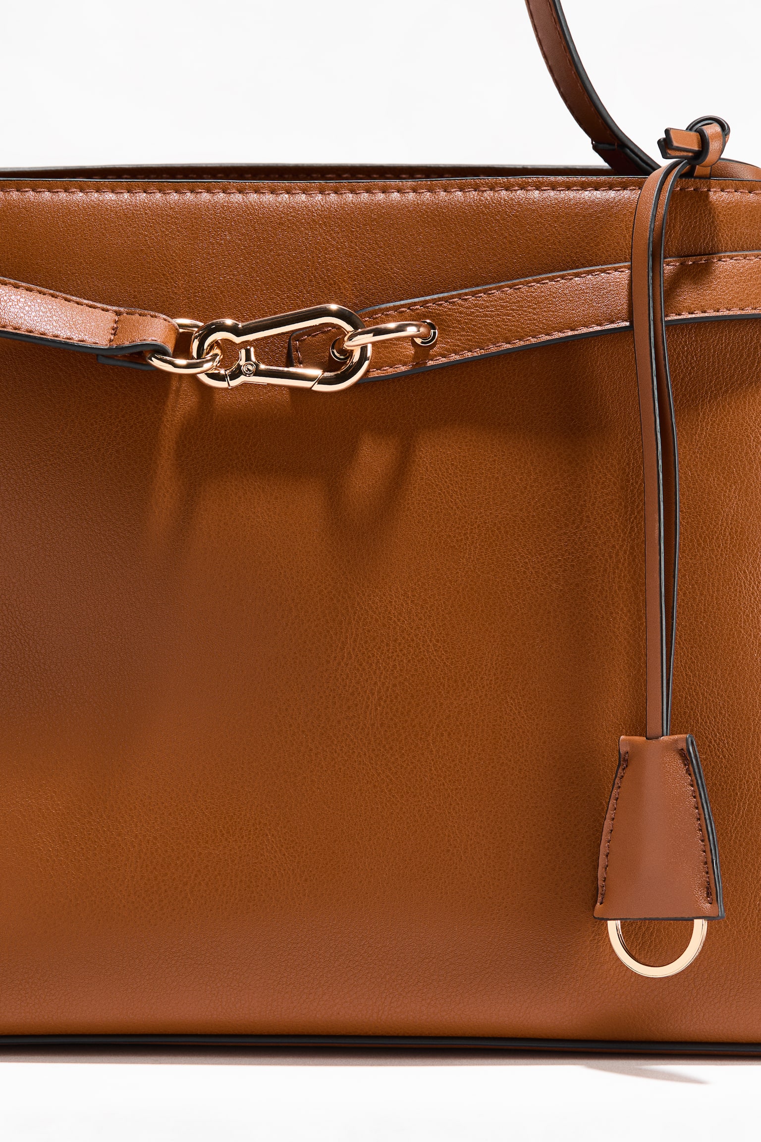 Shoulder bag - Brown/Black/Greige - 4