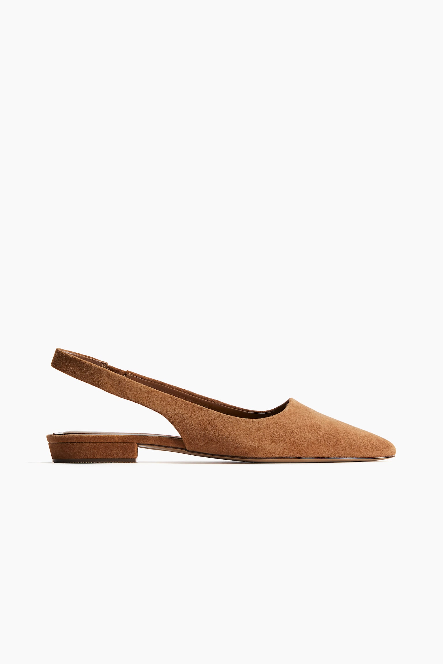 Pointed suede slingbacks - Brown/Black - 5