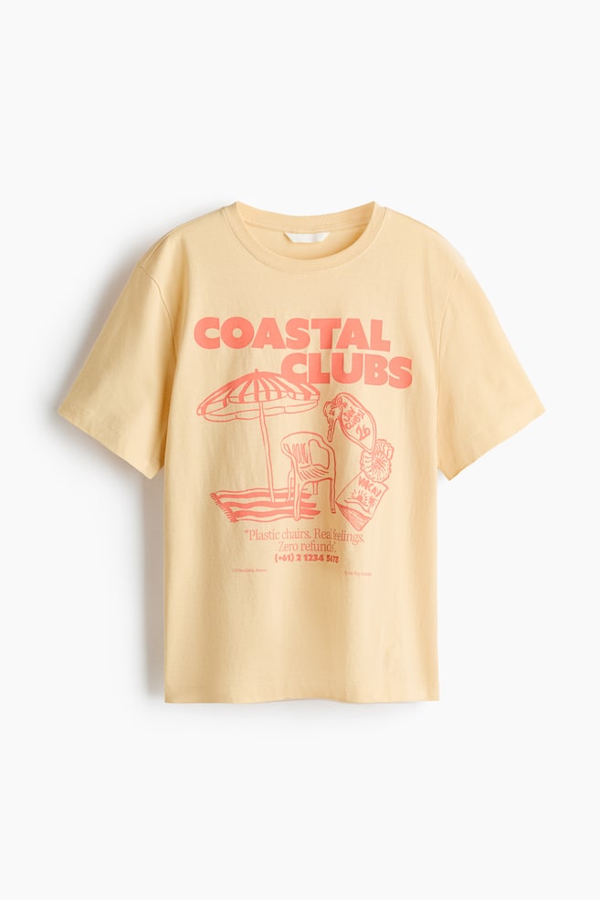 Printed T-shirt - Yellow/Coastal clubs/Black/Flower/Black/Tropical/Pink/Malibu/Light beige/Atacama/Black/Costa Rica/Dark brown/Palm trees/White/Rio de Janeiro/Dusty pink/Solare/Cream/Marrakech/Light beige/Paris Atelier/Red/Le Marais - 1
