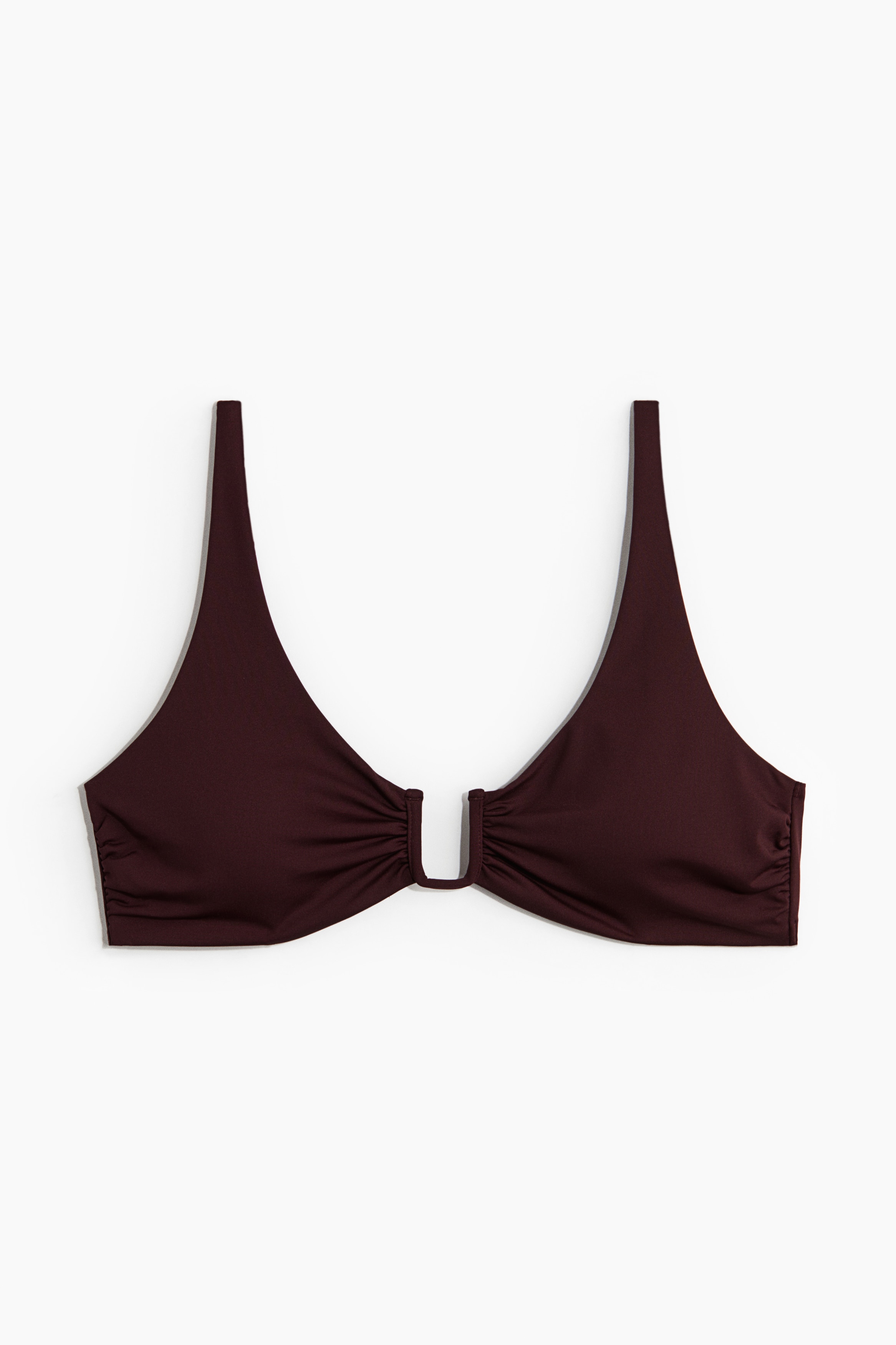 Padded Bikini Top - Burgundy/Red/Light beige/Leopard print/Light dusty green/Light yellow