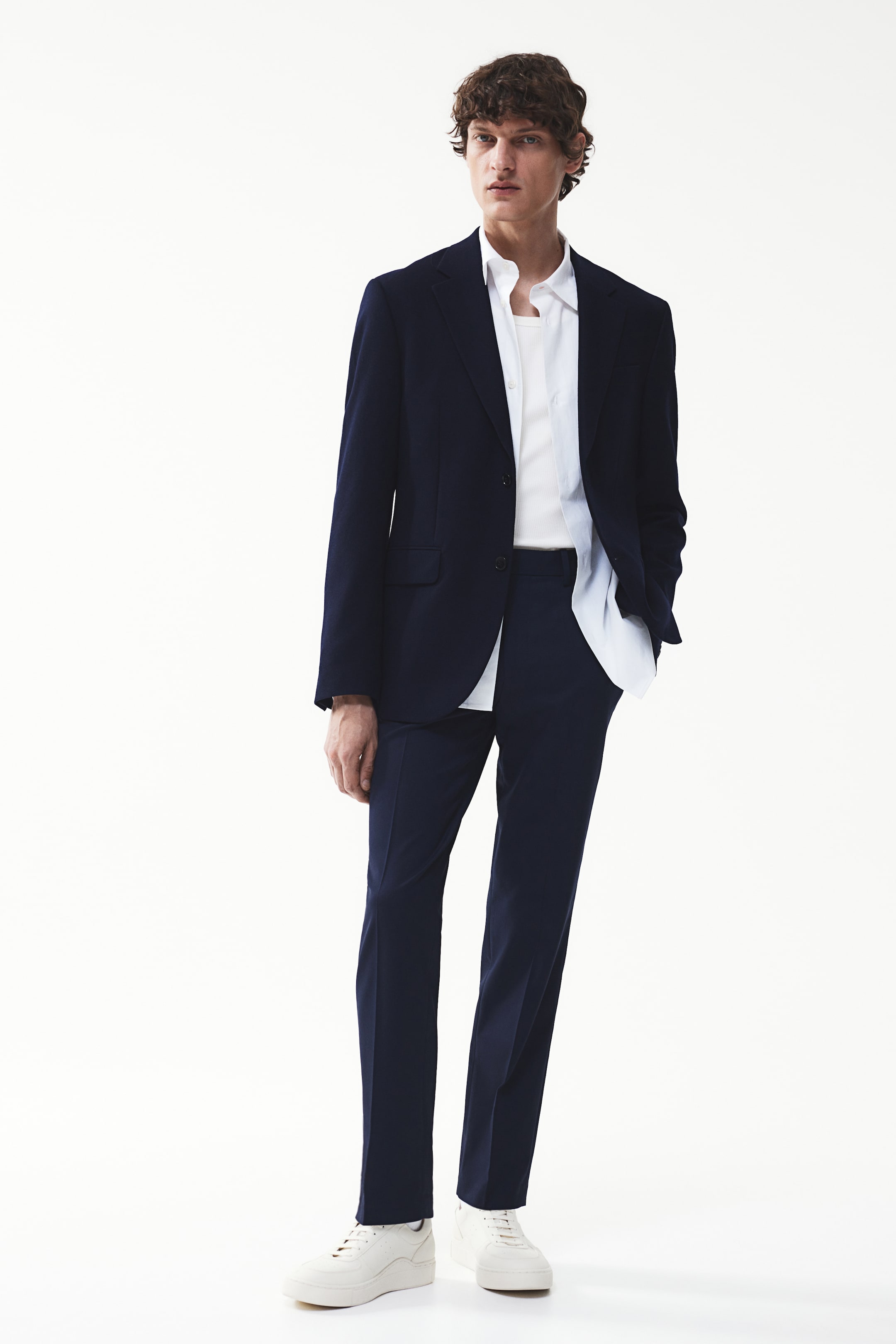 Regular Fit Suit trousers - Navy blue - Men | H&M GB 3